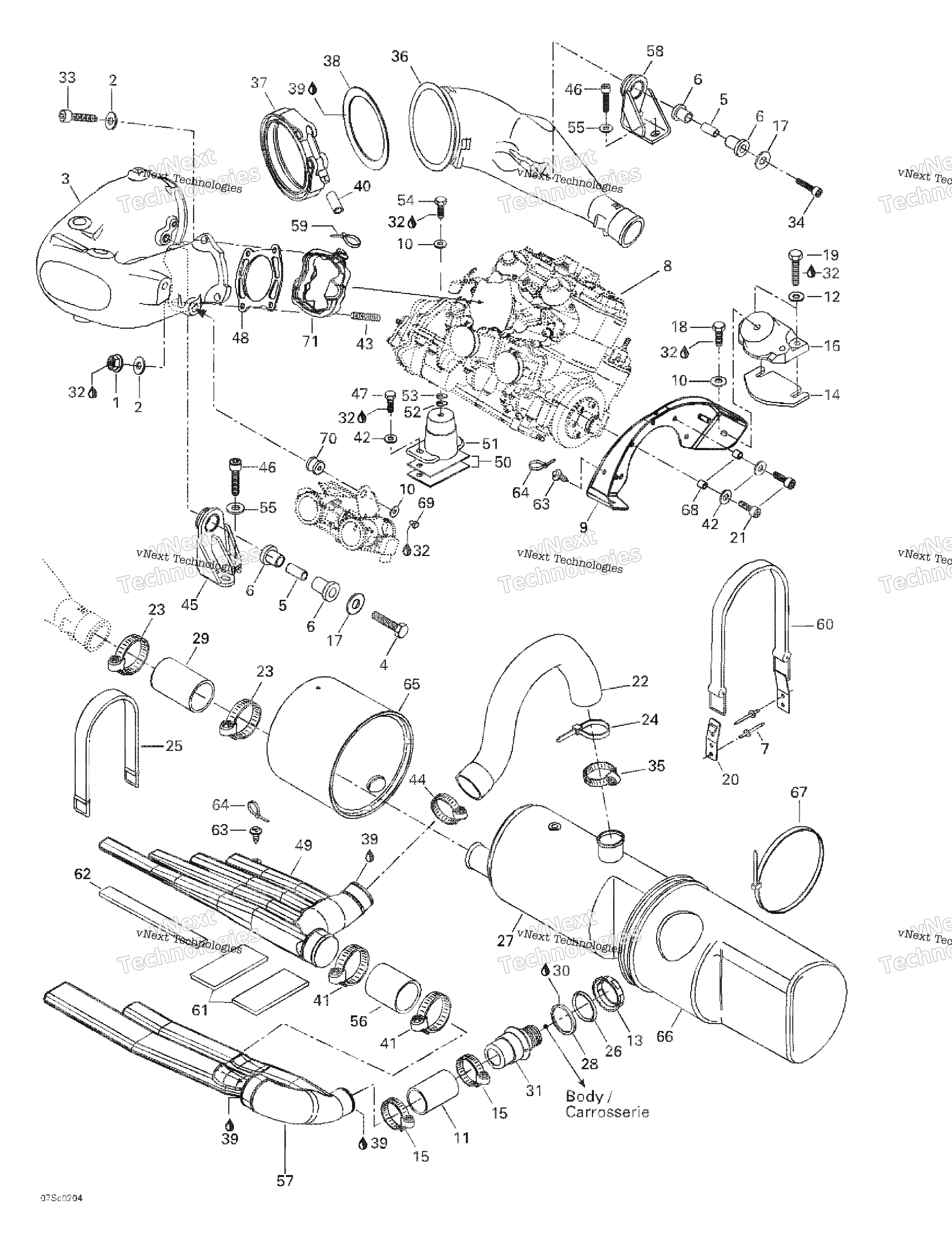 Двигатель Support And Muffler