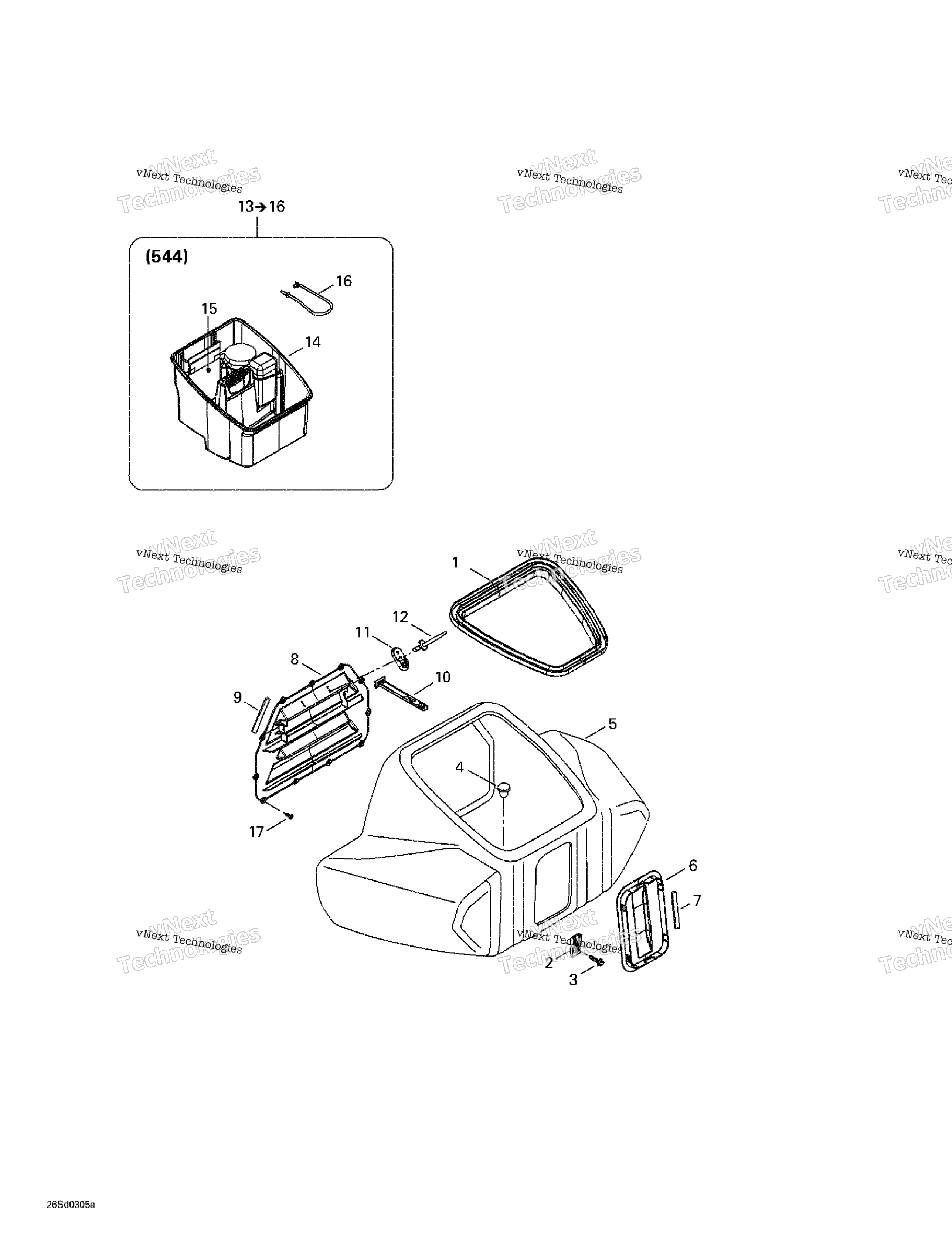 Передняя часть Storage Compartment