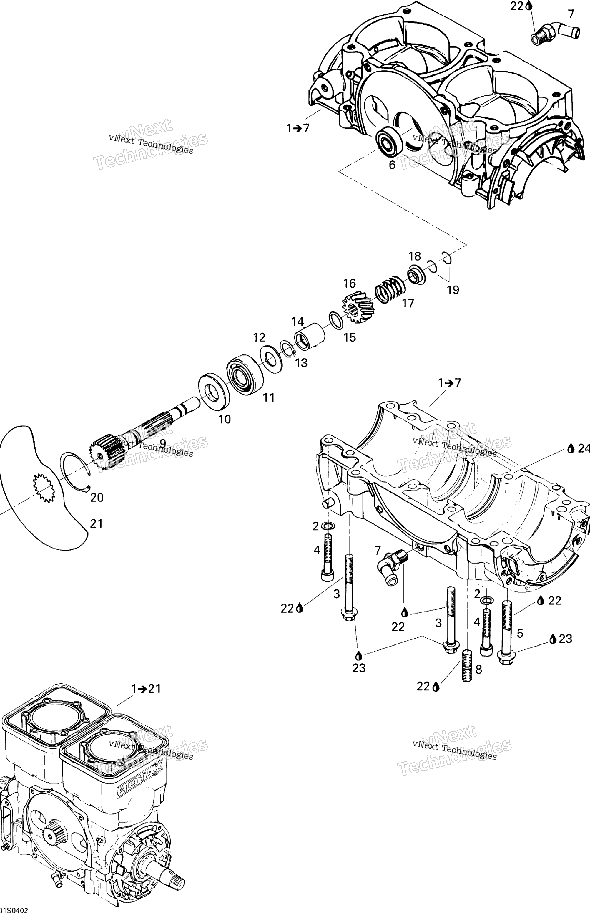 Crankcase, Rotary клапан