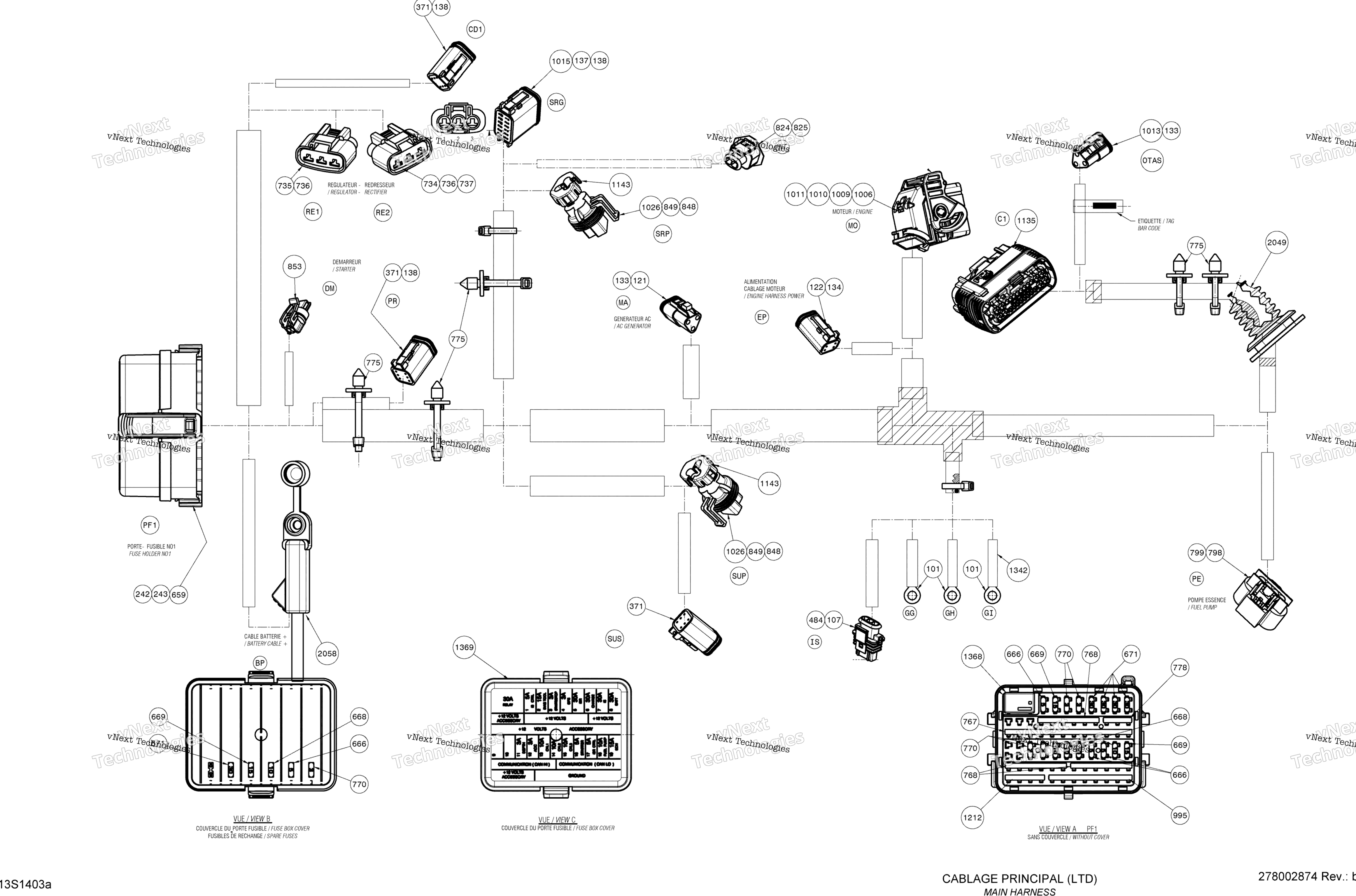 Электрооборудование Harness Main Harness