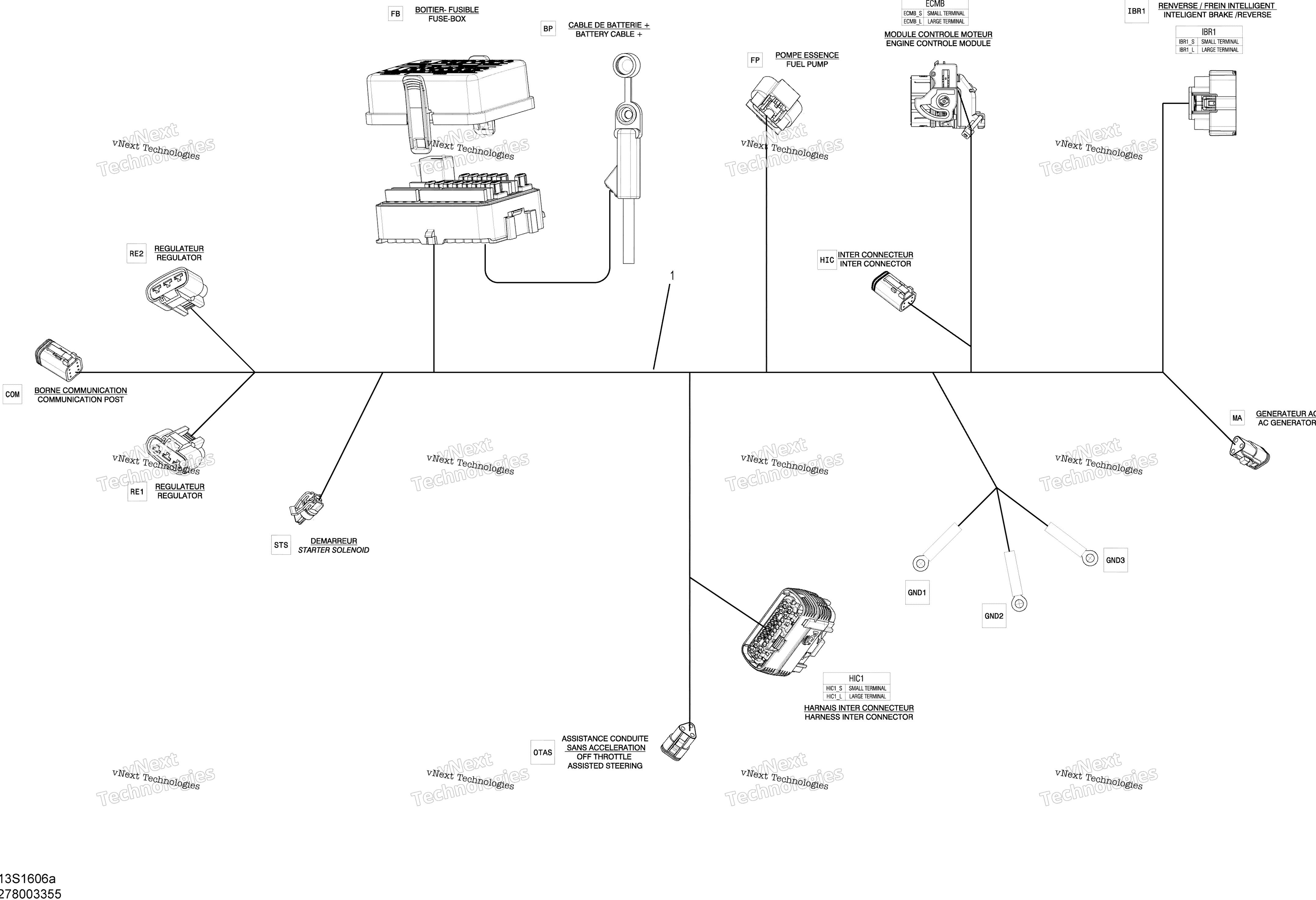 Электрооборудование Harness - Main Harness - Gts