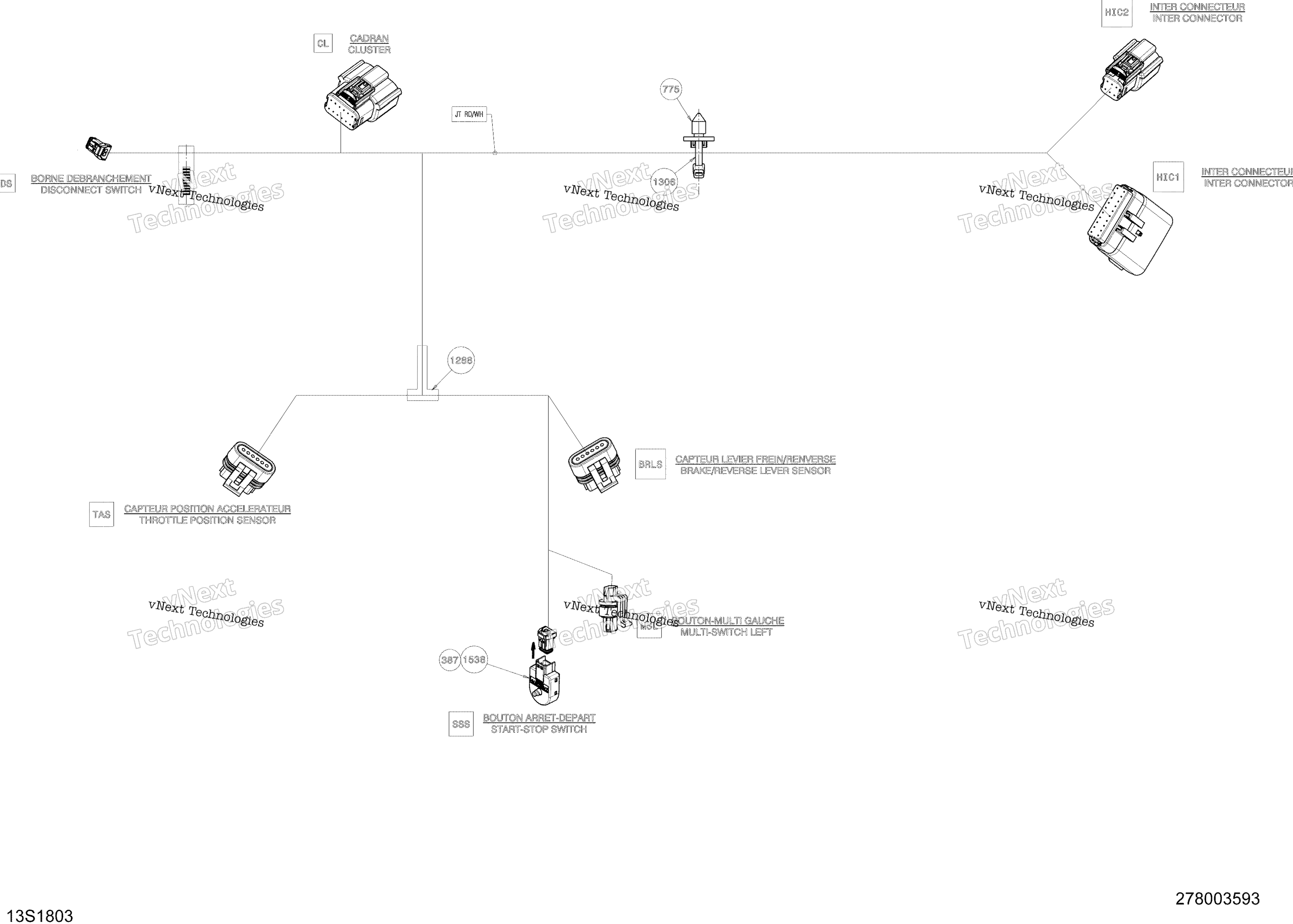 Рулевое управление Harness 278003593 Trixx