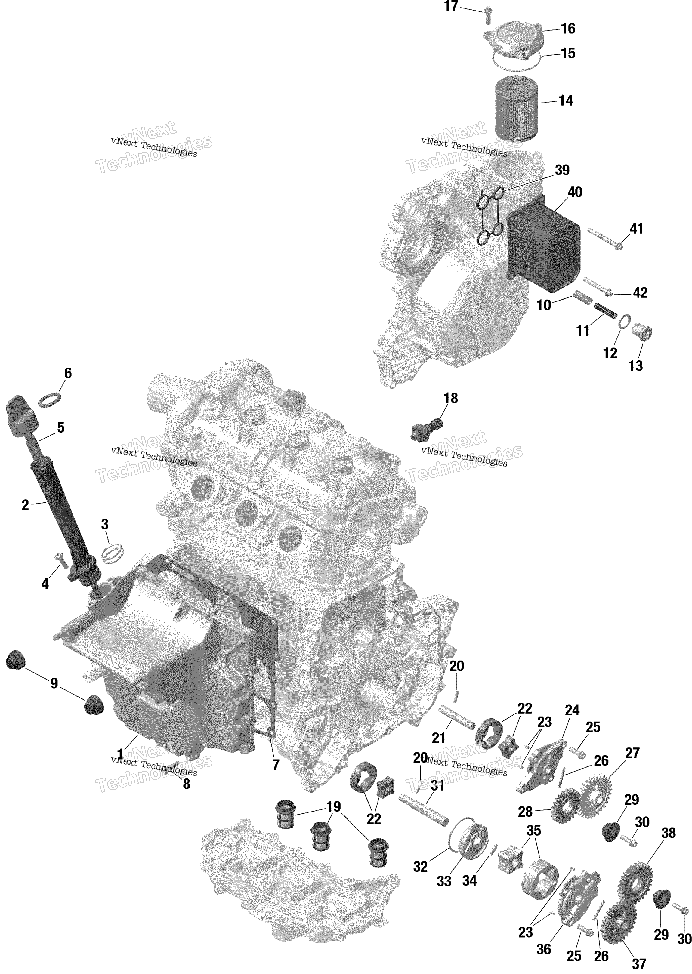 Rotax двигатель Lubrication