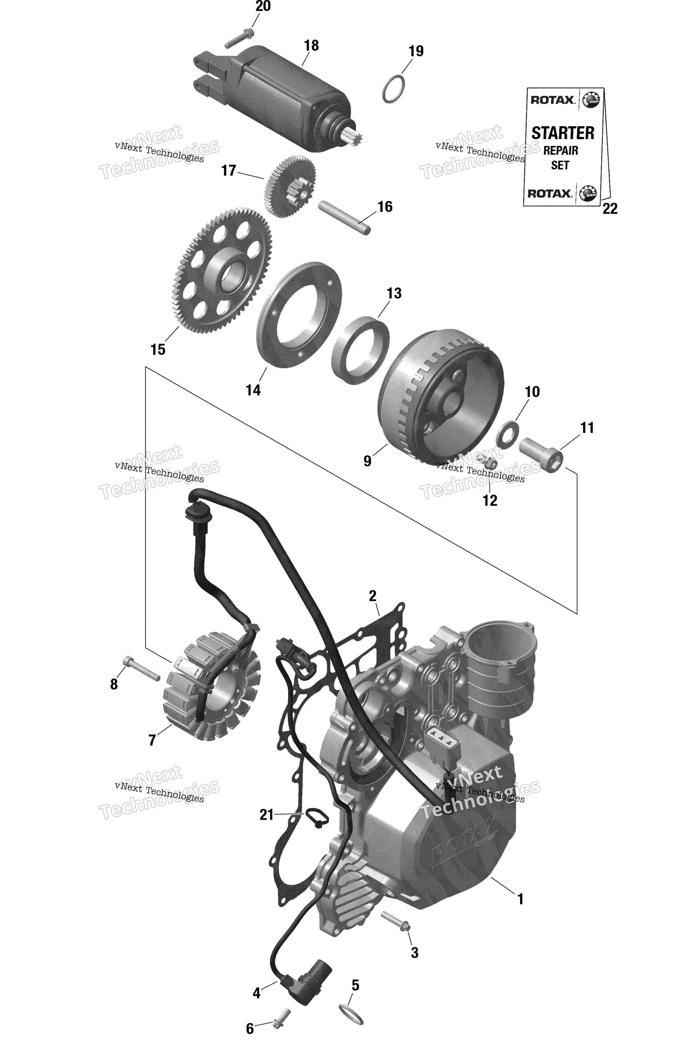Rotax Magneto и Electric Starter