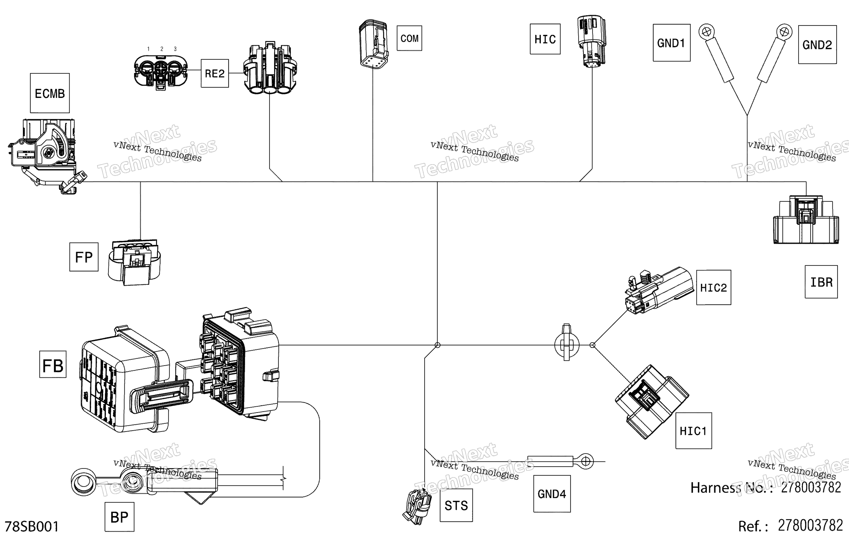 Электрооборудование - Main Harness - 278003782