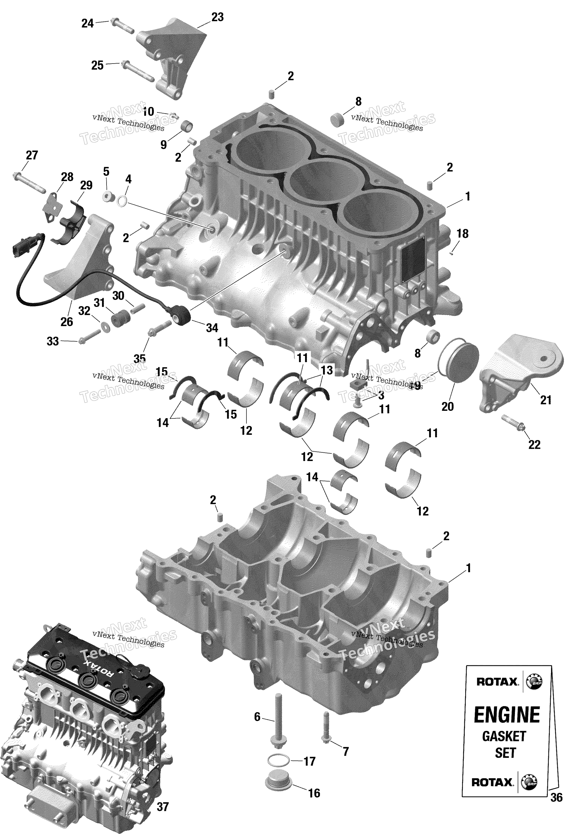 Rotax Crankcase