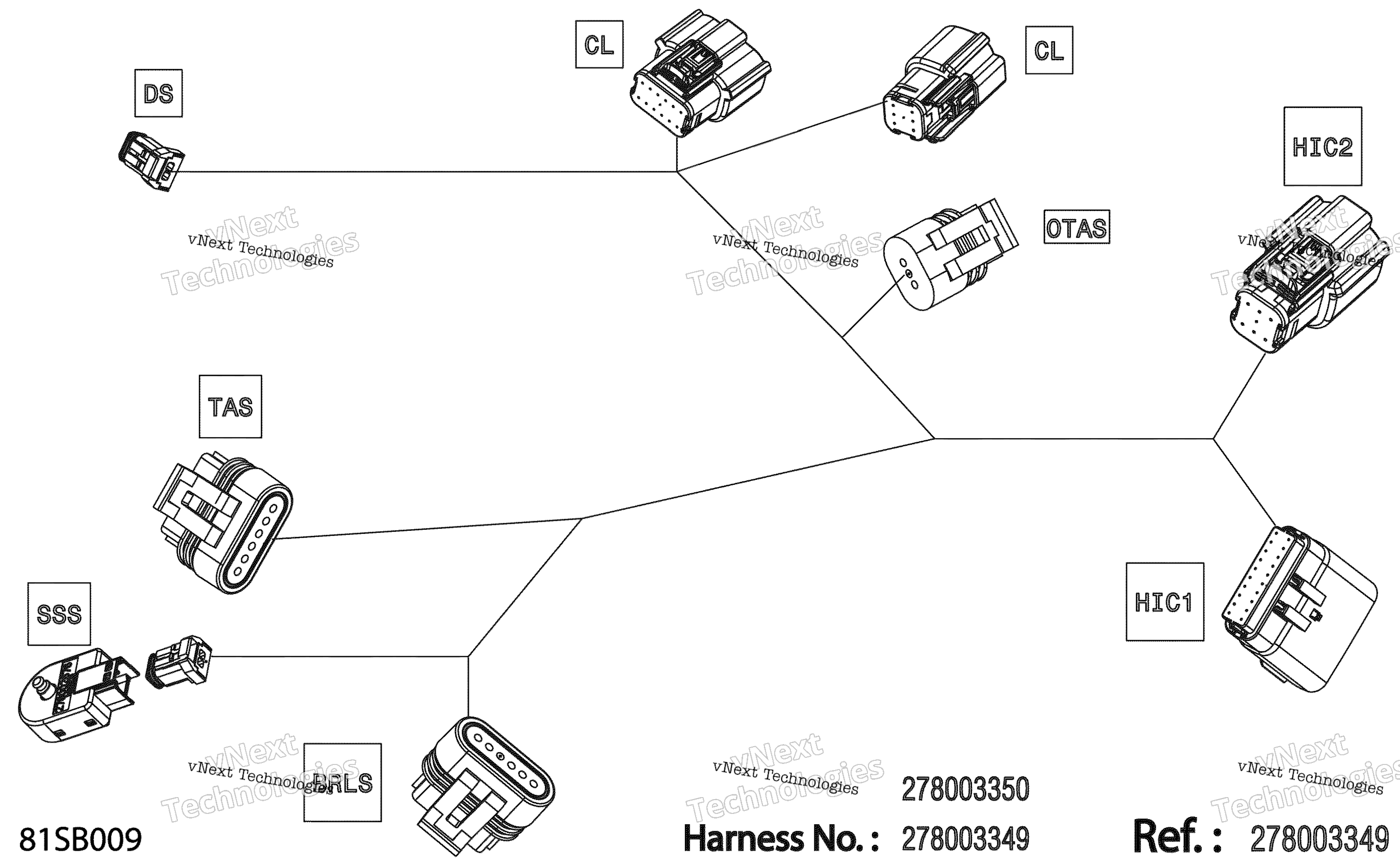 Электрооборудование - Steering Wiring Harness - 278003349 - Base Package Without Ibr
