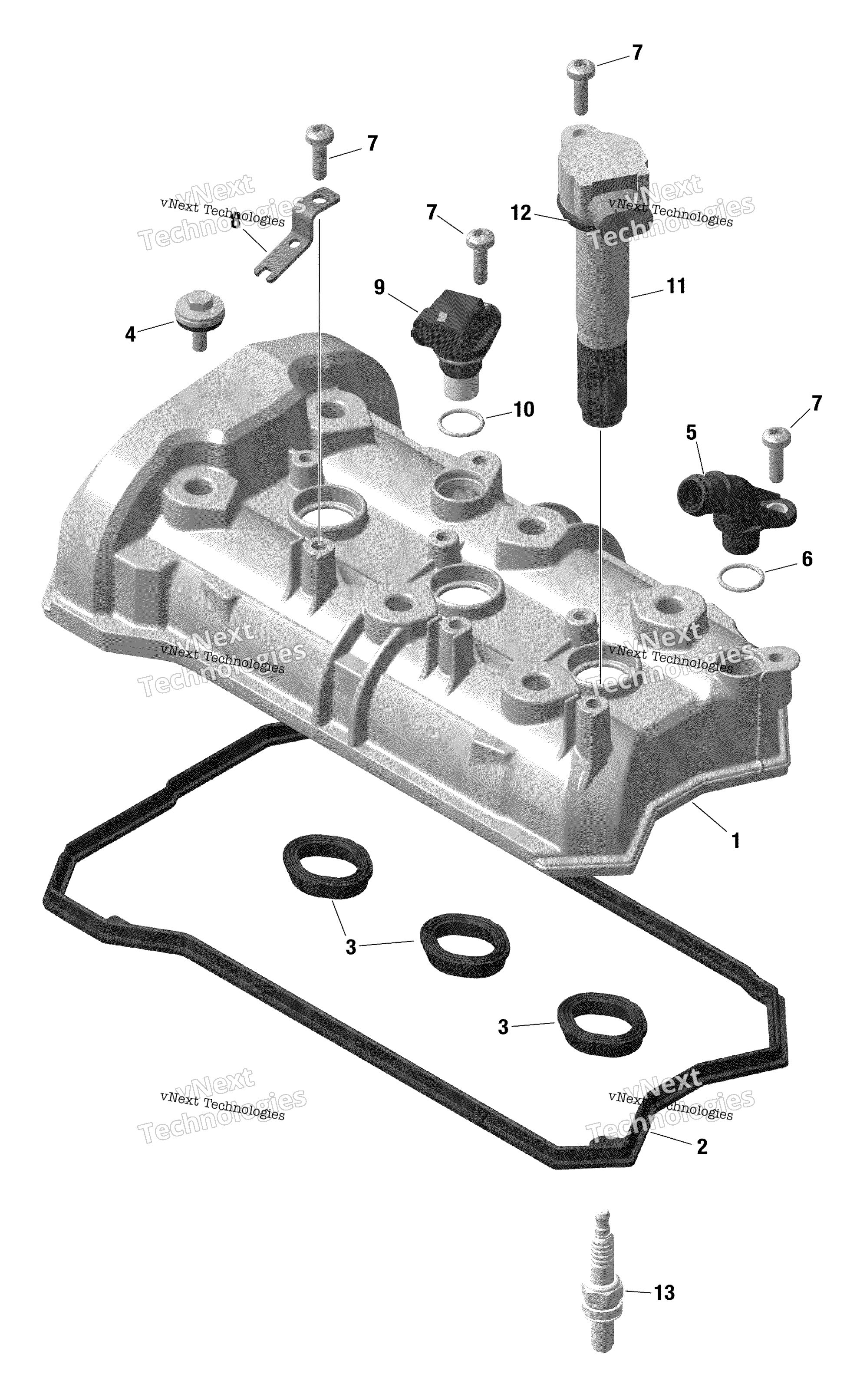 Rotax клапан крышка Spark