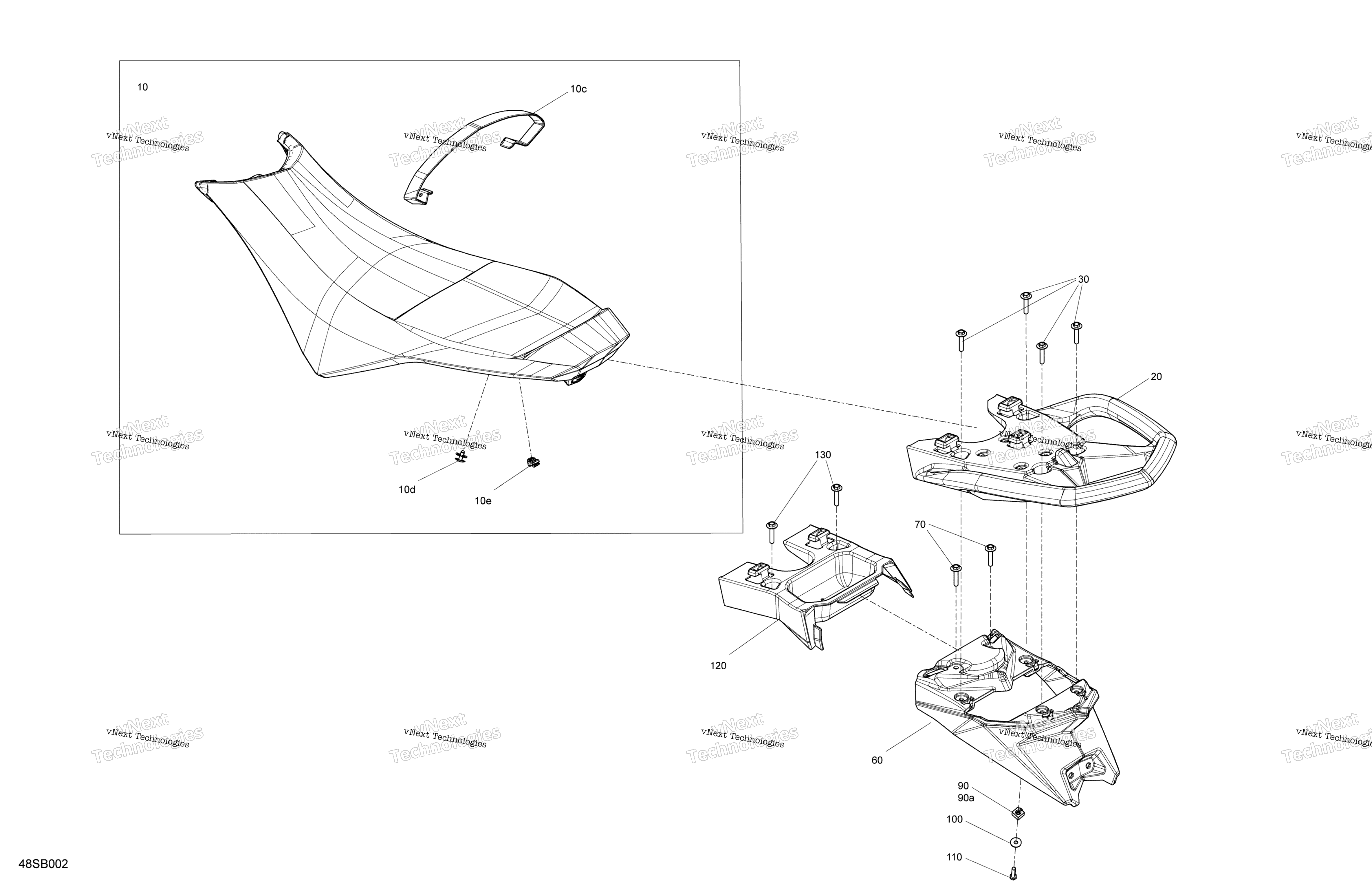 кузов сиденье 3 Seater Model