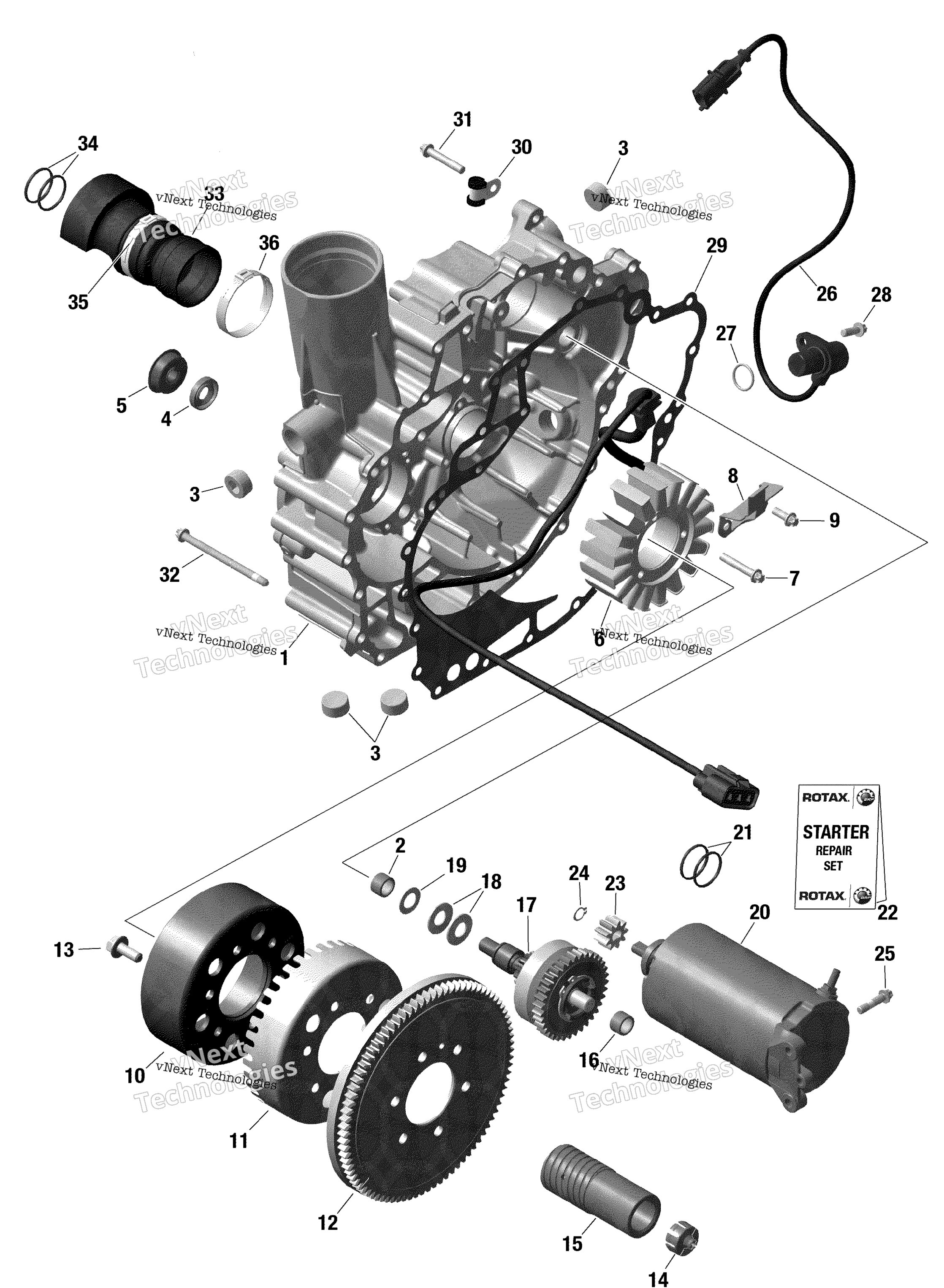 Rotax Magneto и Electric Starter