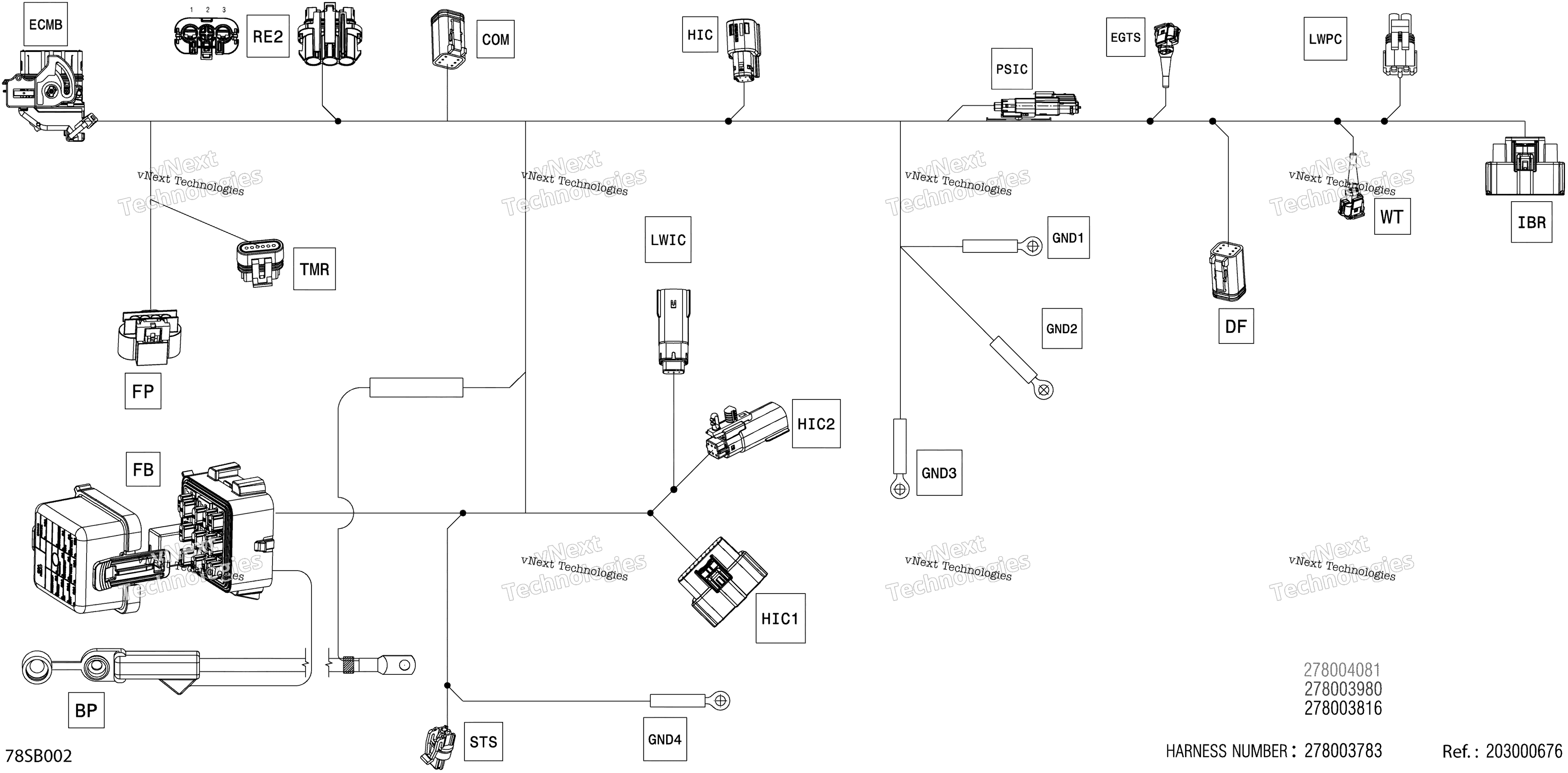 Электрооборудование - Main Harness - 278004081