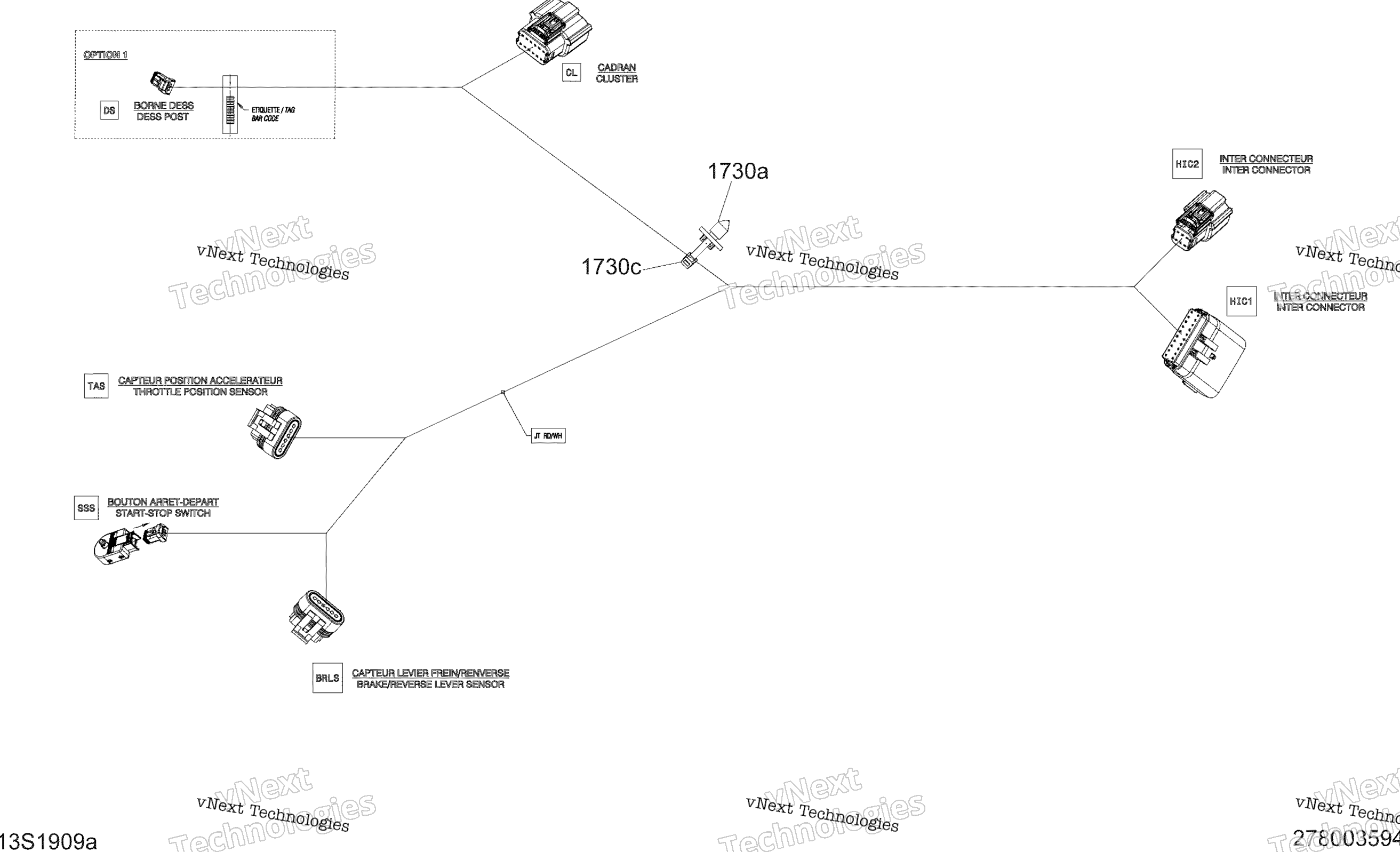 Рулевое управление Harness 278003594 Spark - Package 2 + 1 Ibr - Base