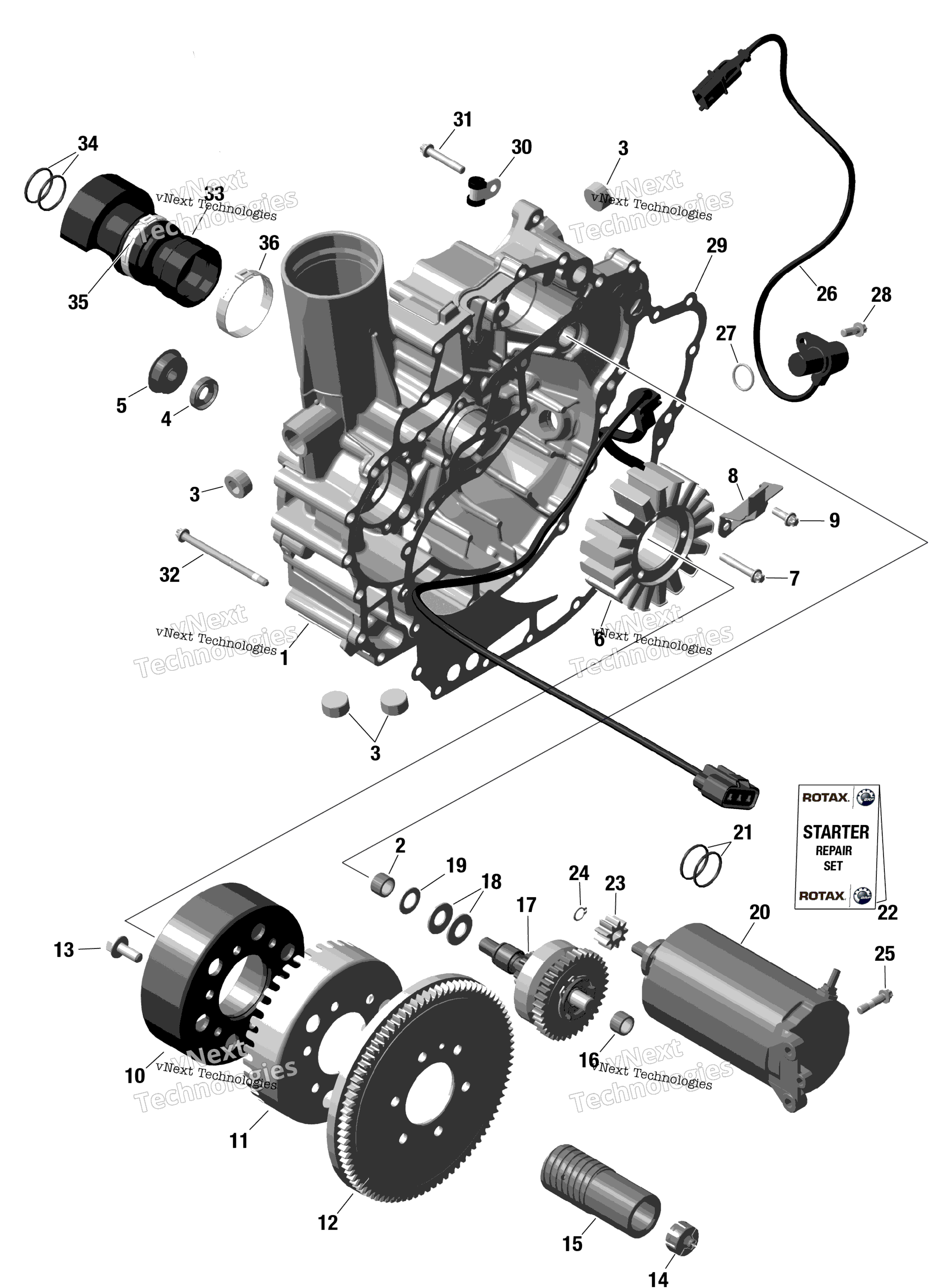 Rotax Magneto и Electric Starter