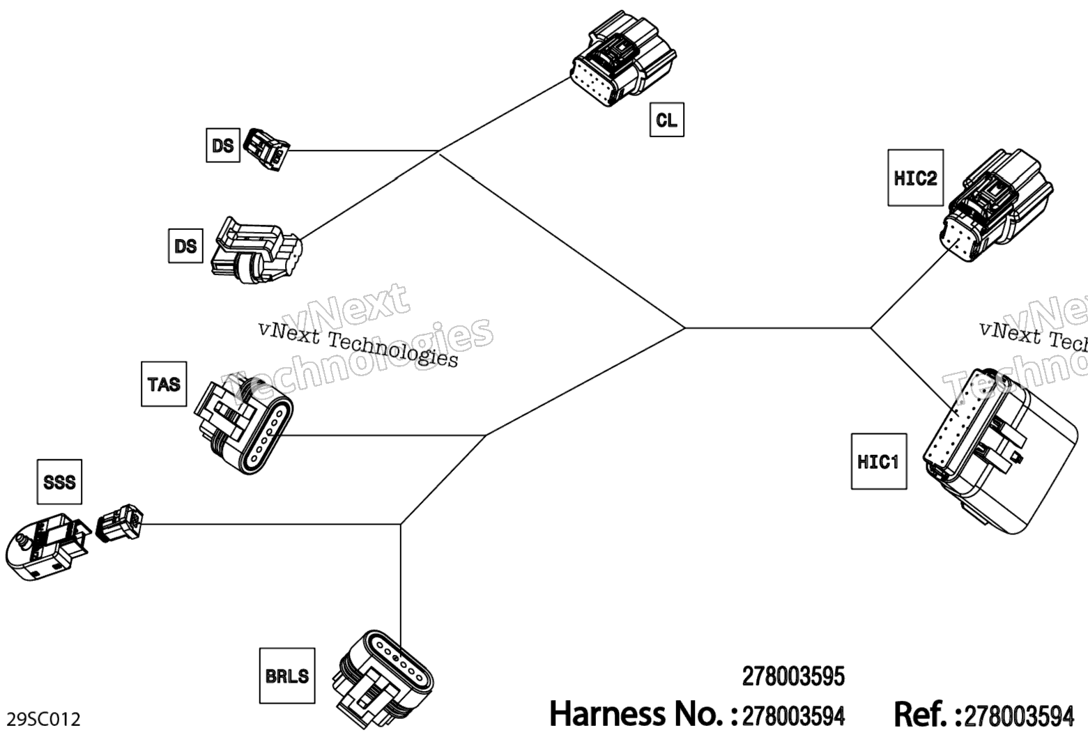 Электрооборудование - Steering Wiring Harness - 278003595 - Package Convenience