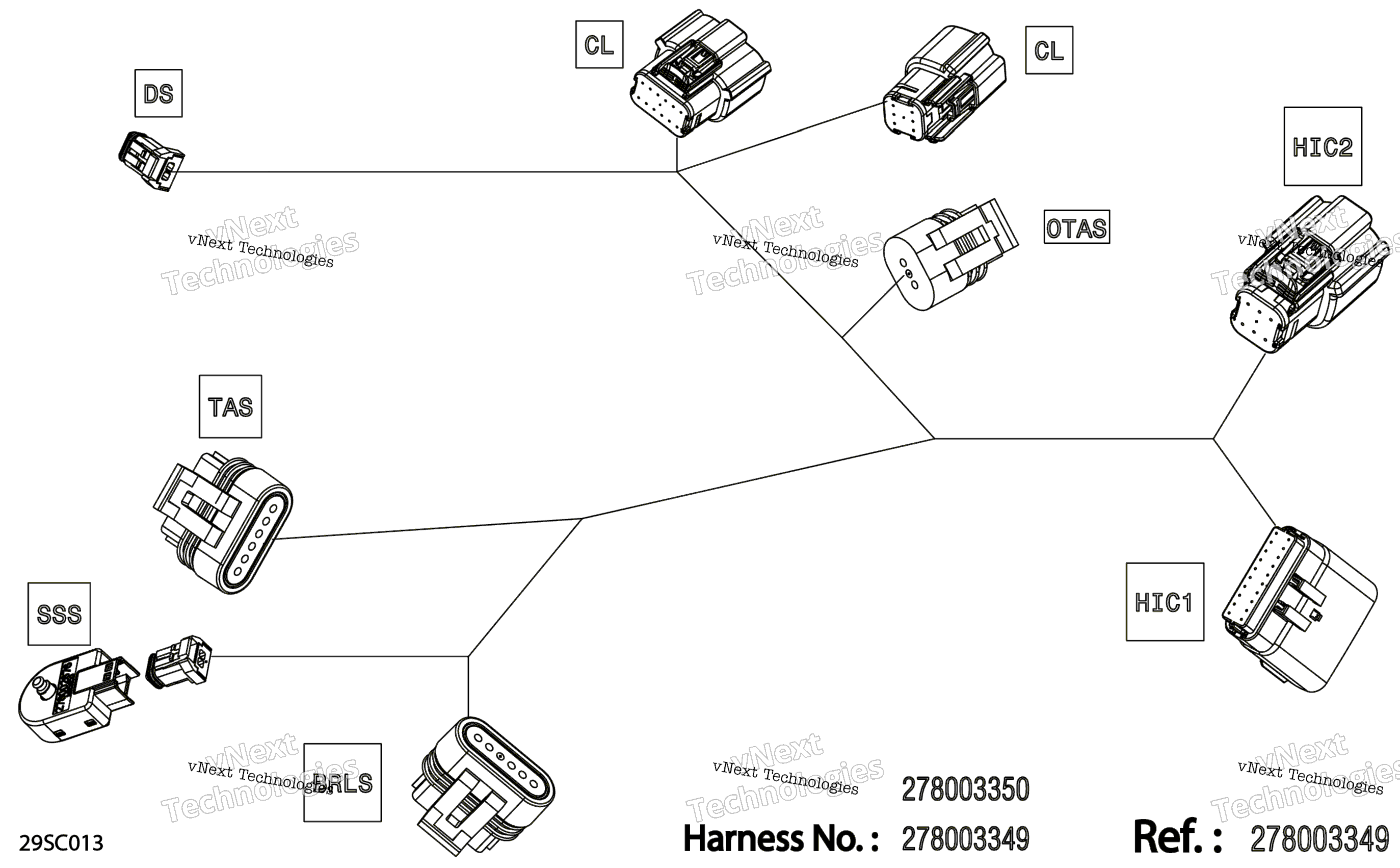Электрооборудование - Steering Wiring Harness - 278003349 - Package Base Without Ibr