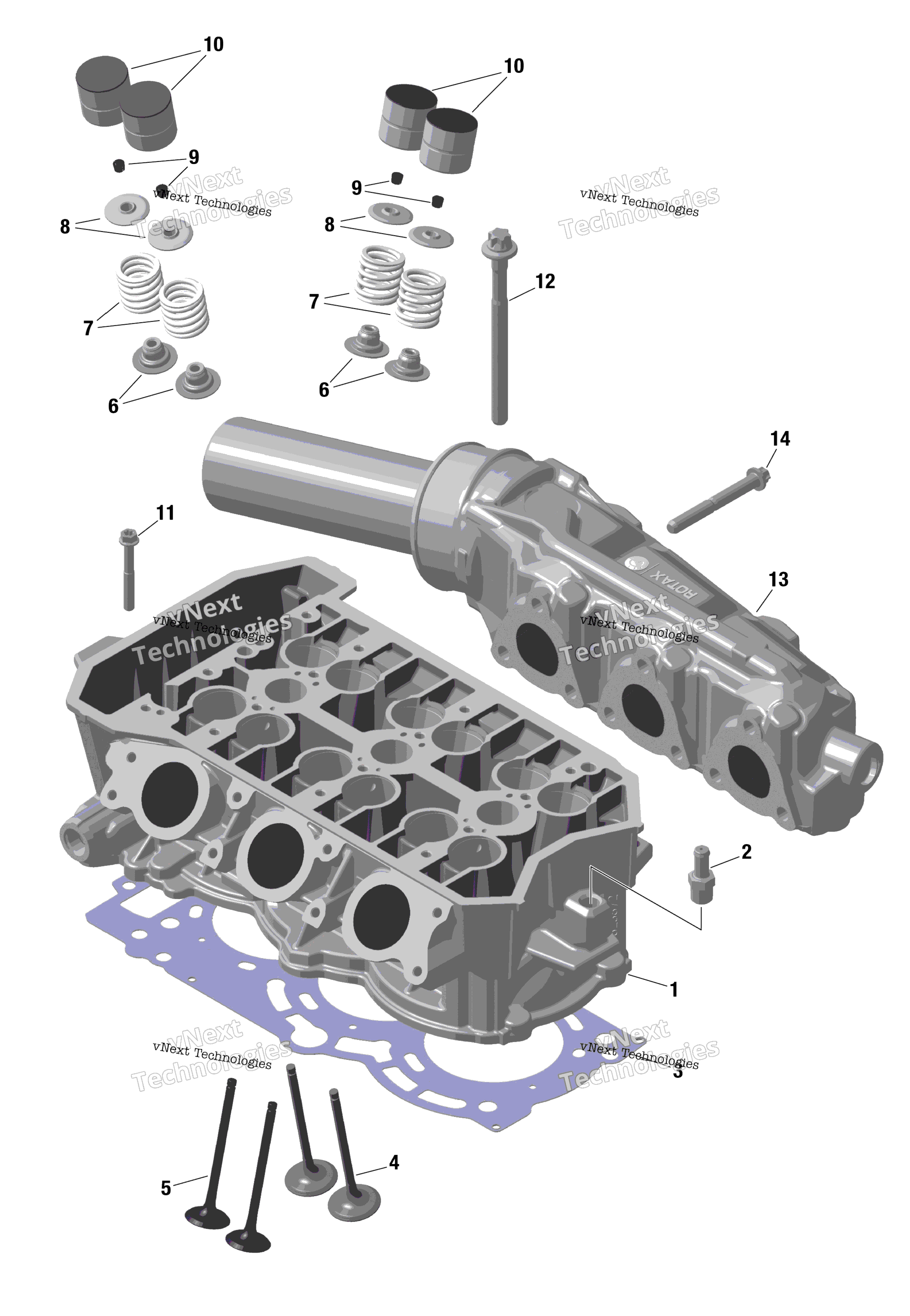Rotax цилиндр головка