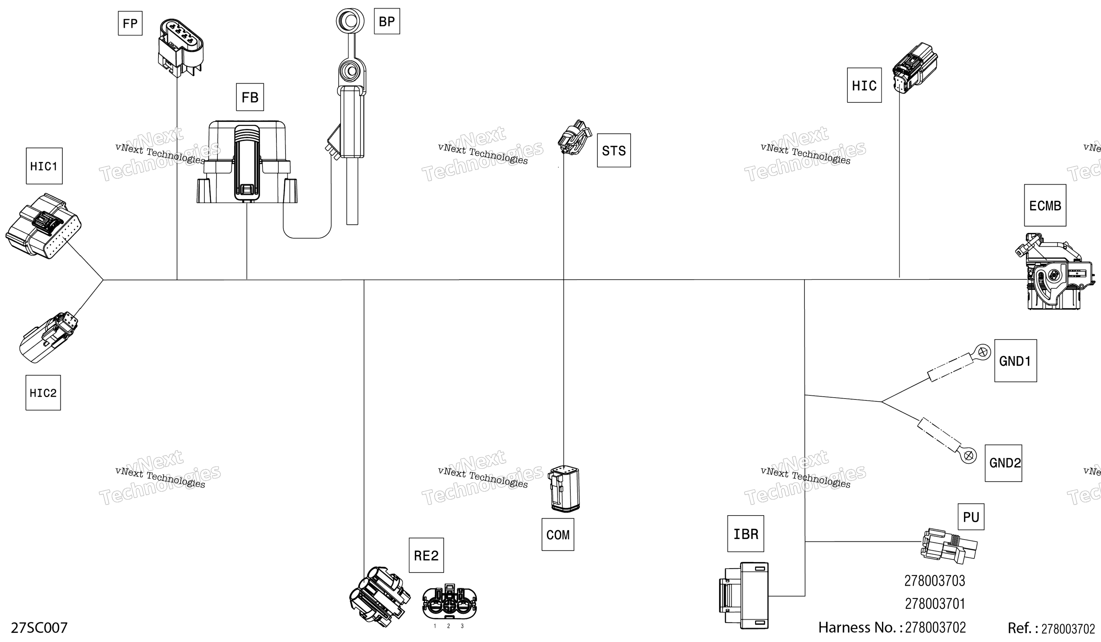Электрооборудование - Main Harness - 278003701