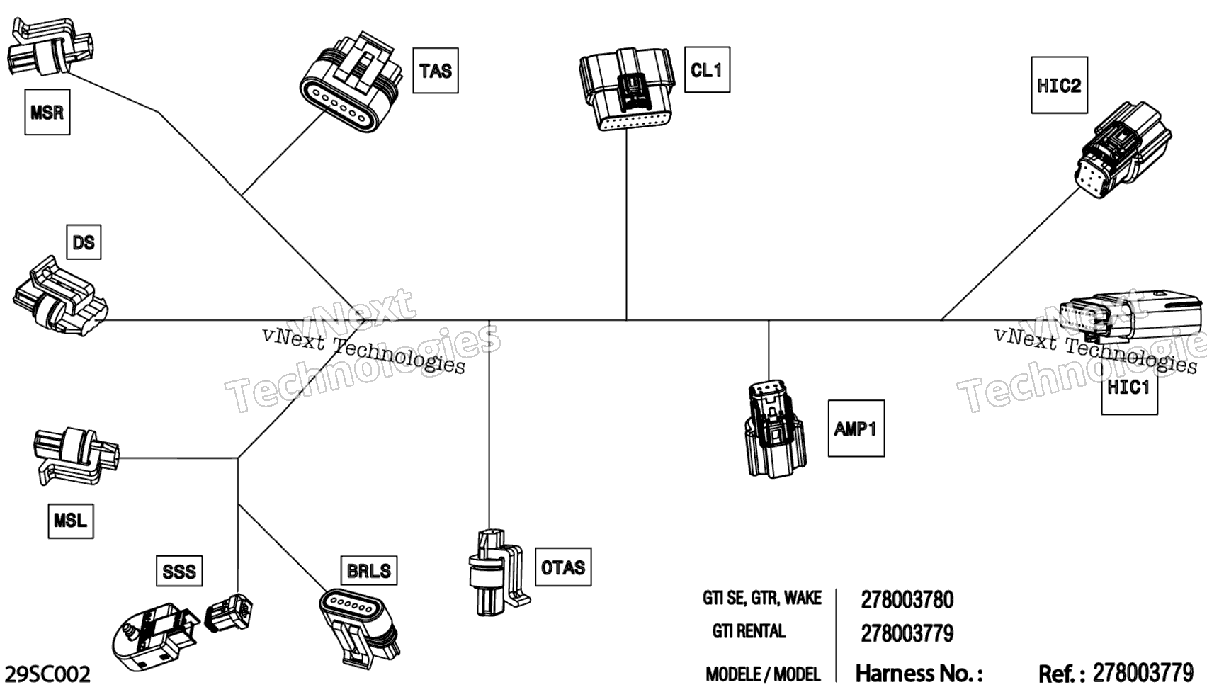 Electric - Steering Wiring Harness - 278003780