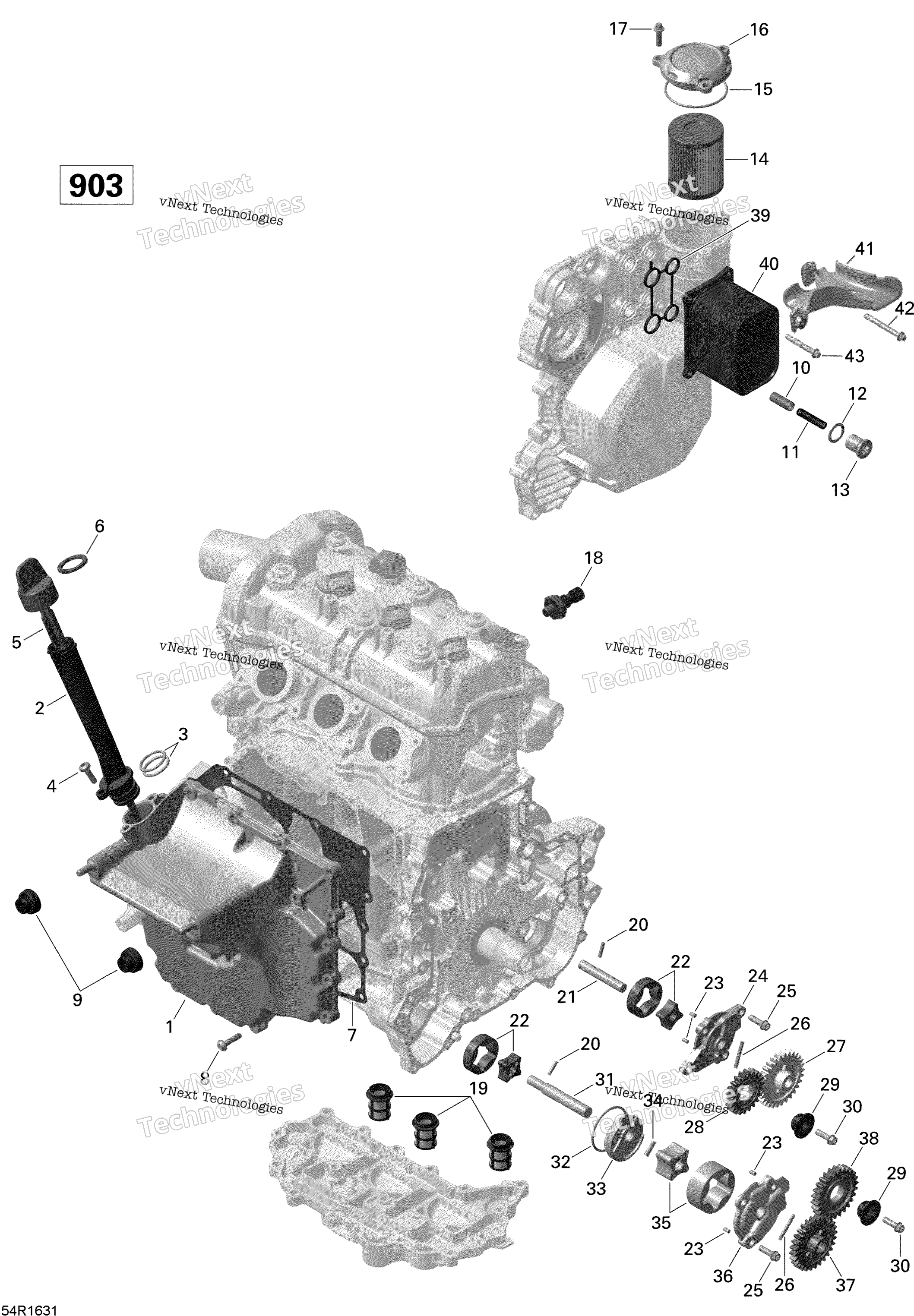 Двигатель Lubrication - 900-900 Ho Ace