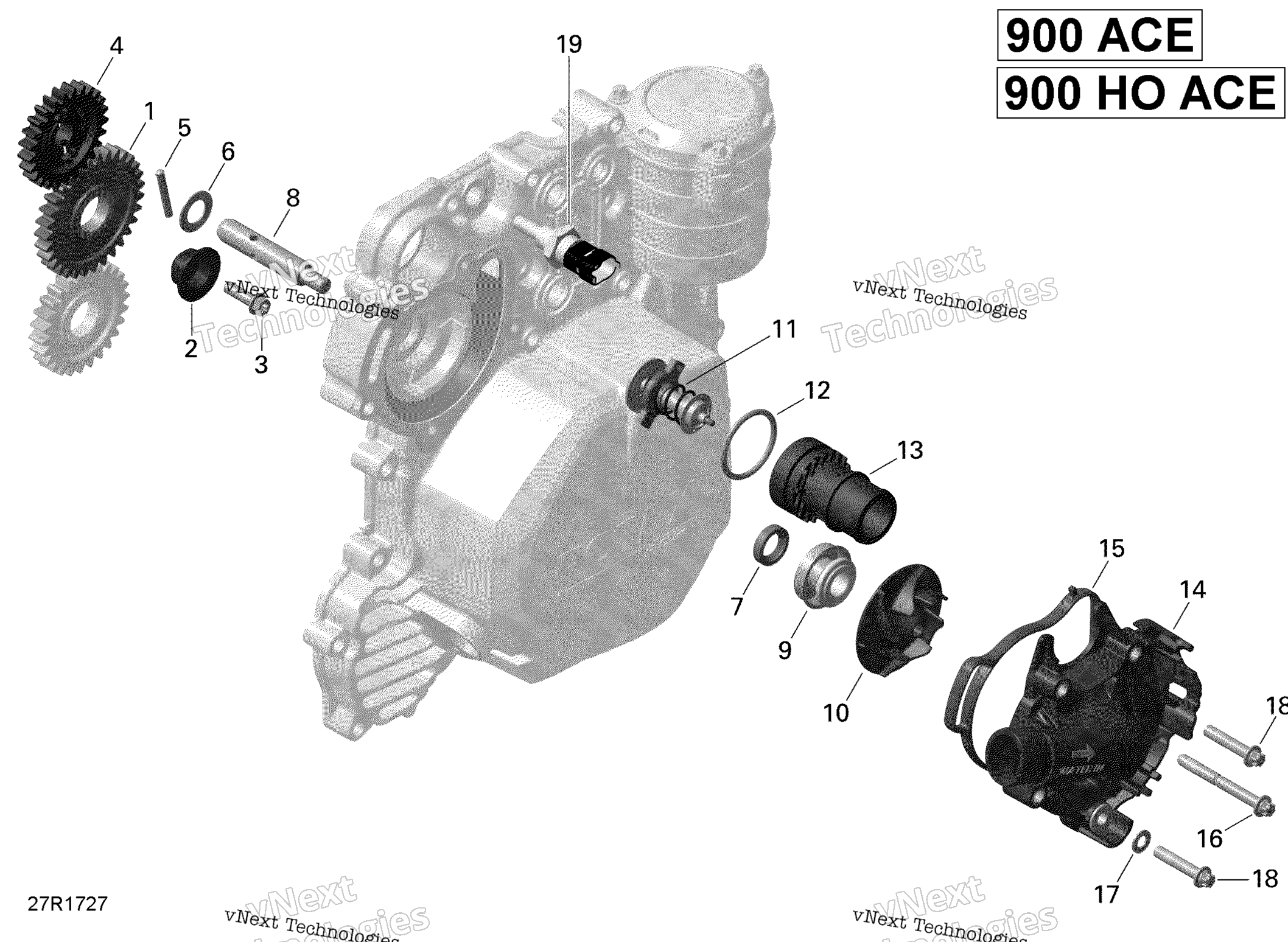 Двигатель Cooling - 900-900 Ho Ace
