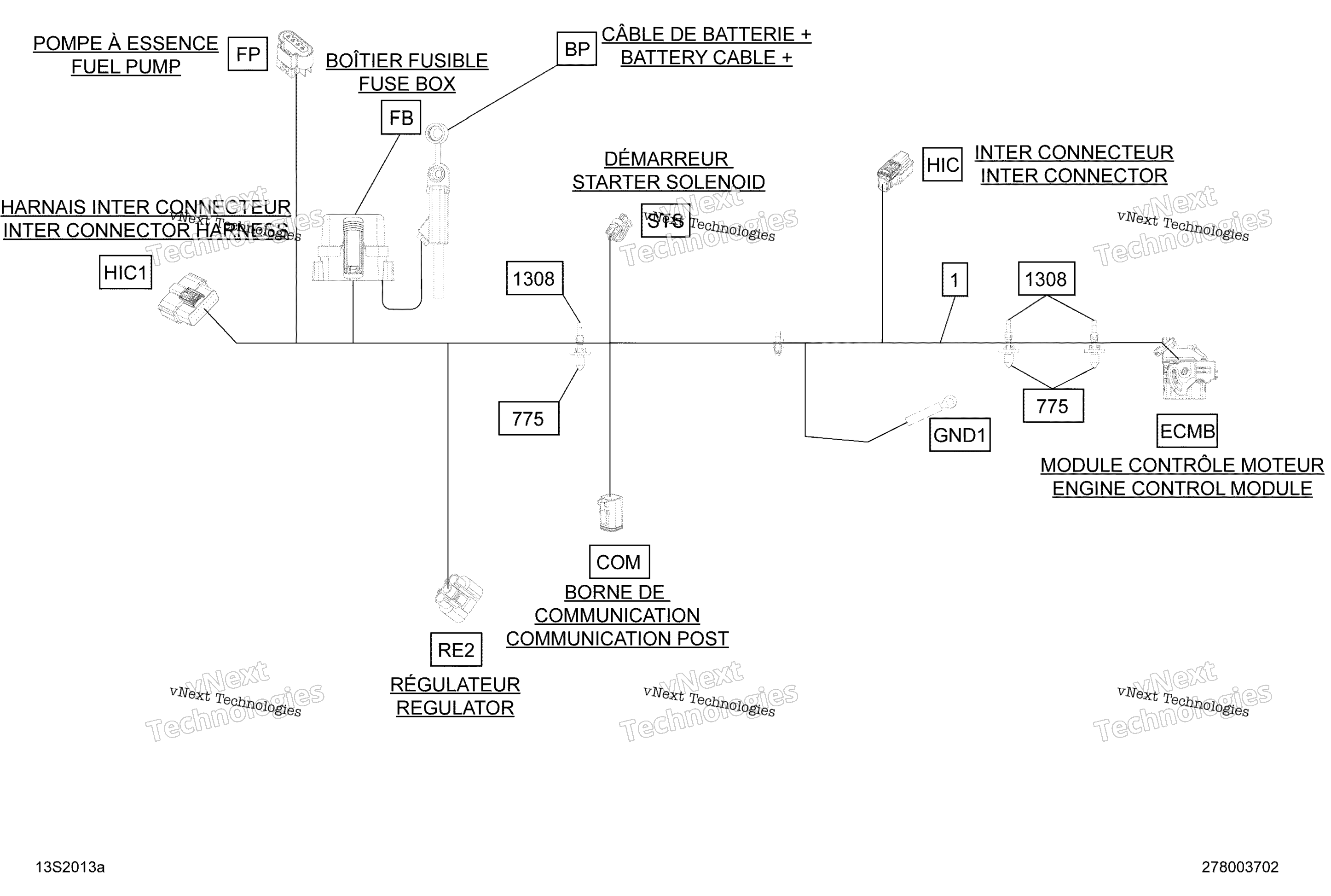 Электрооборудование Harness Main 278003702
