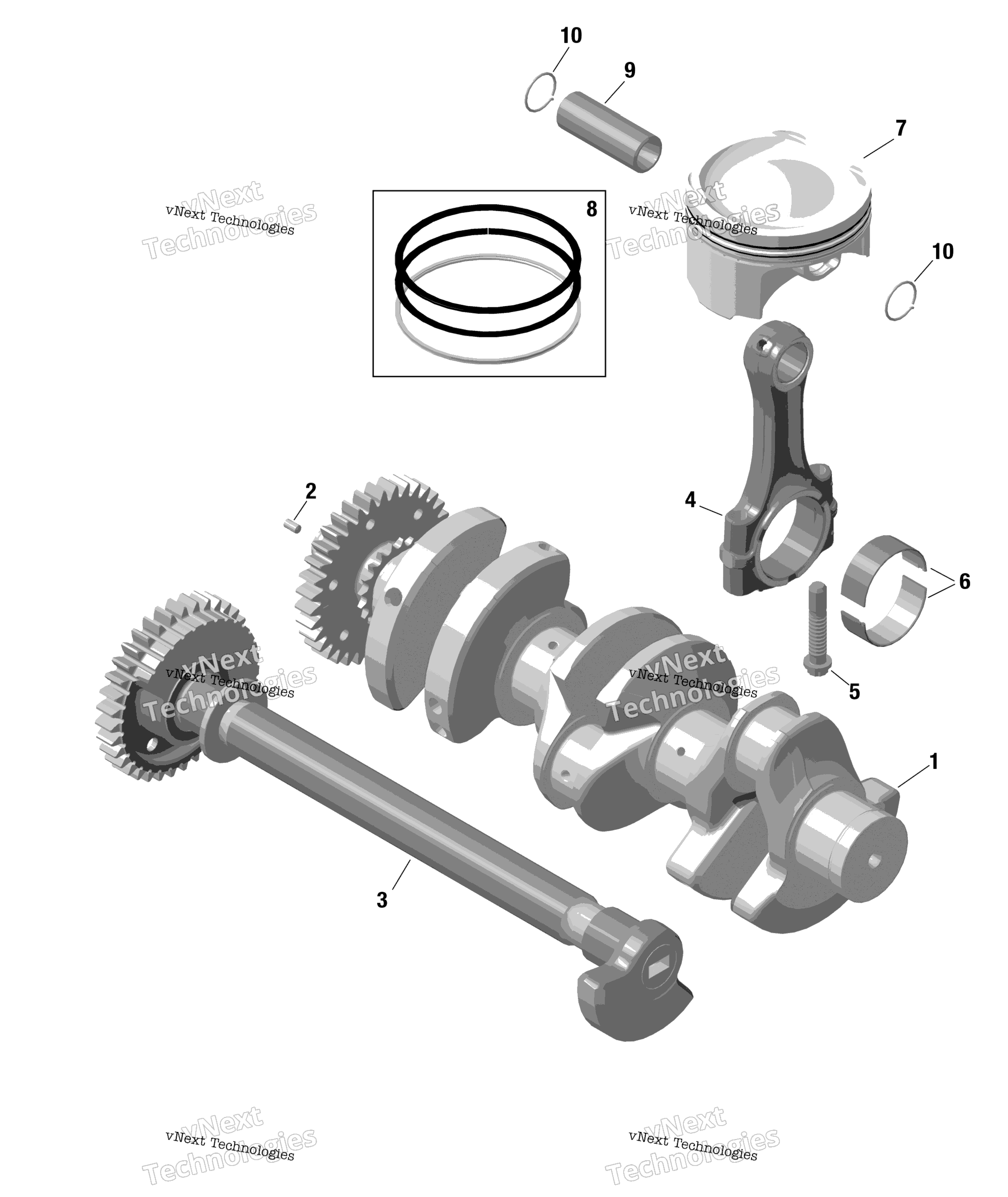 Rotax - Crankshaft And Pistons