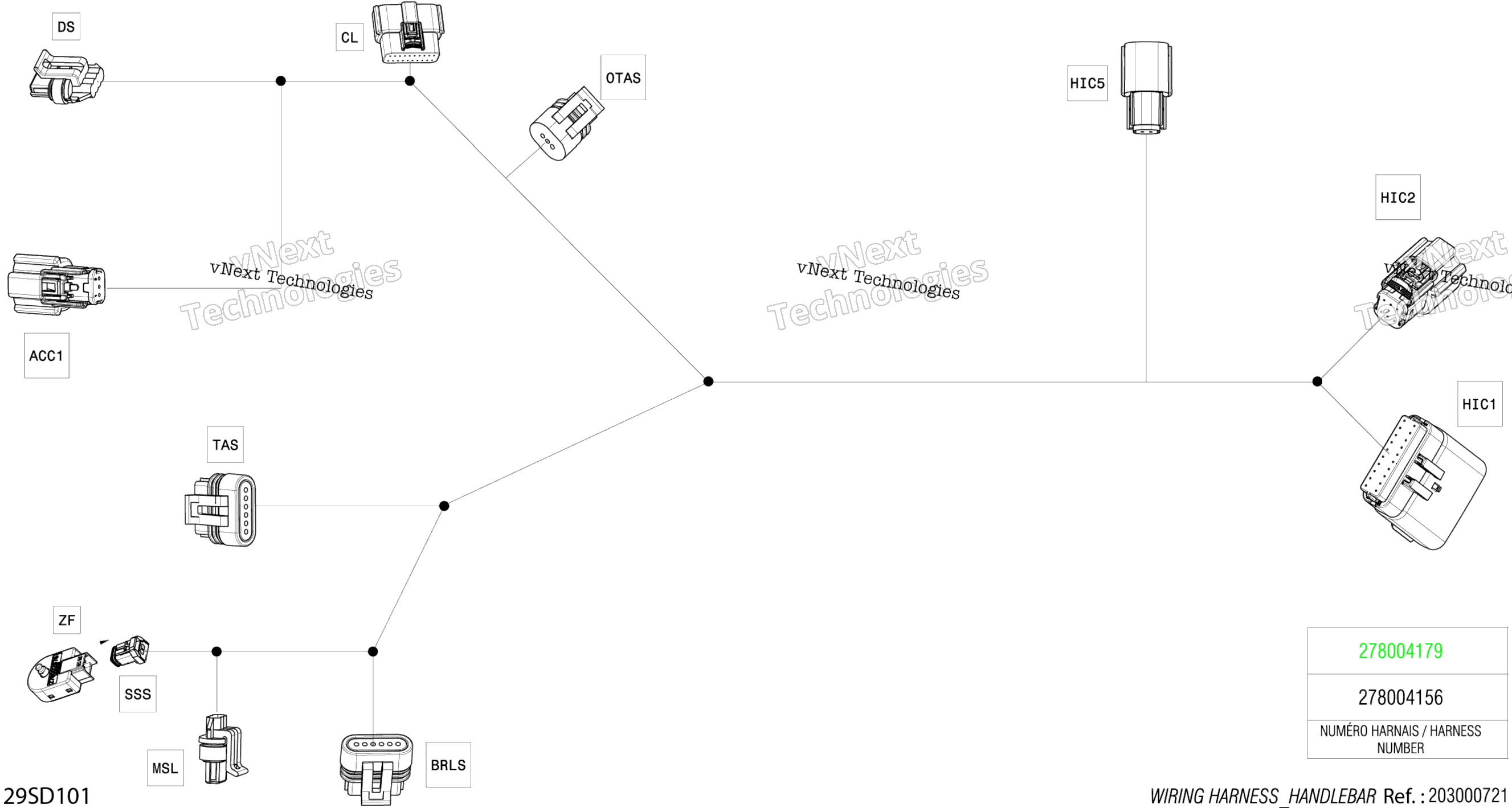 Electric - Steering Wiring Harness - 278004179
