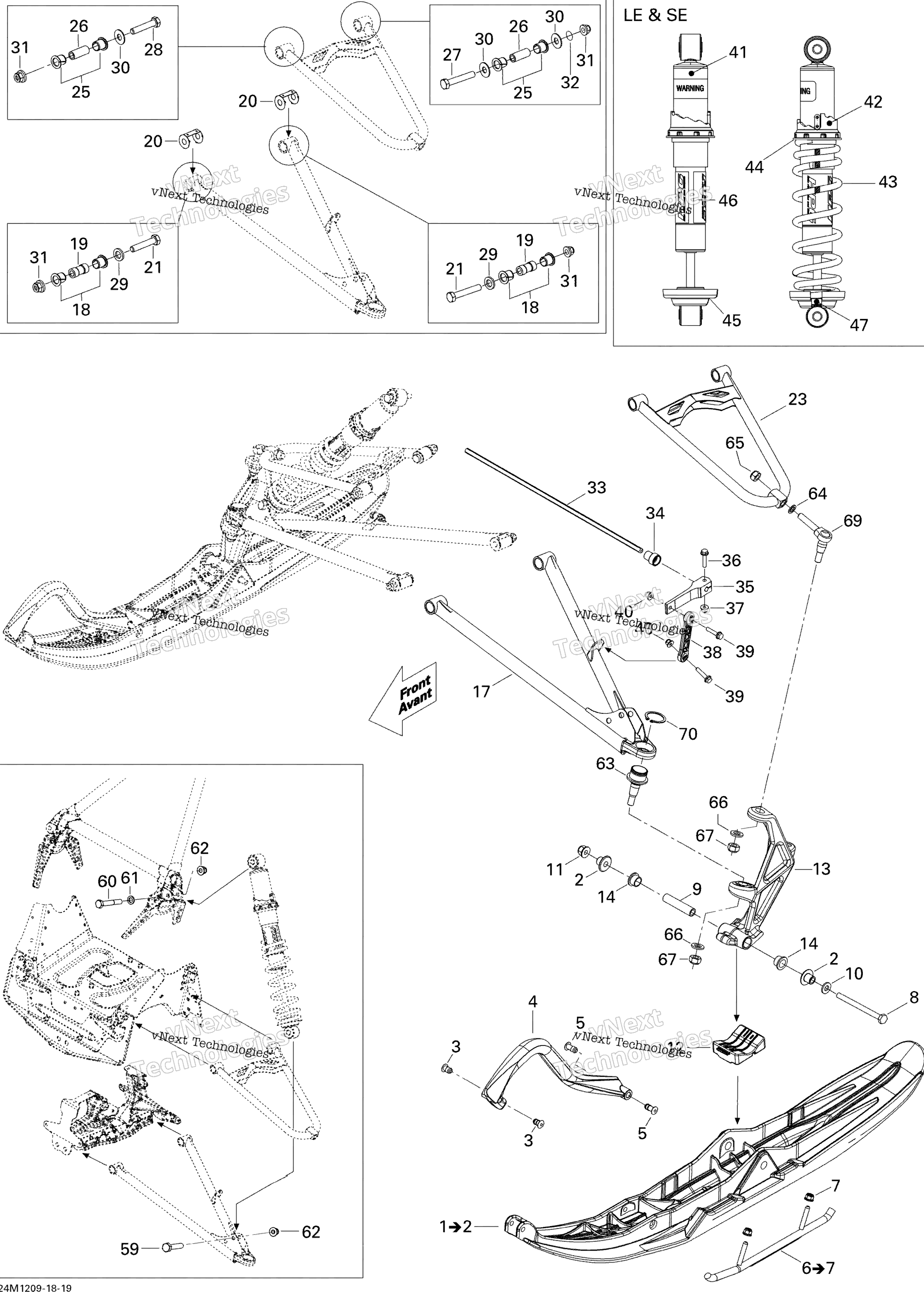 Передняя часть Suspension And Ski