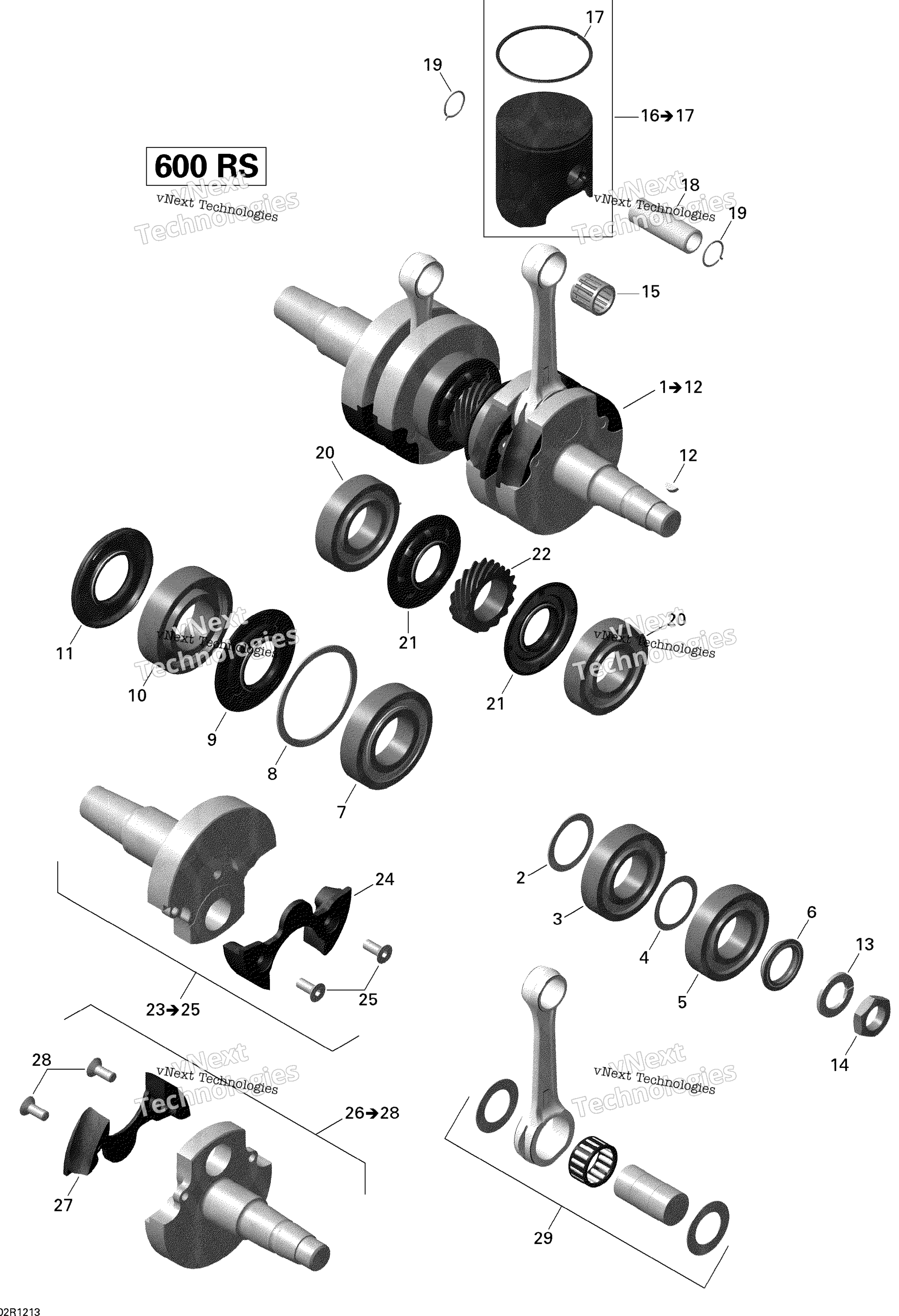 Коленчатый вал And Pistons