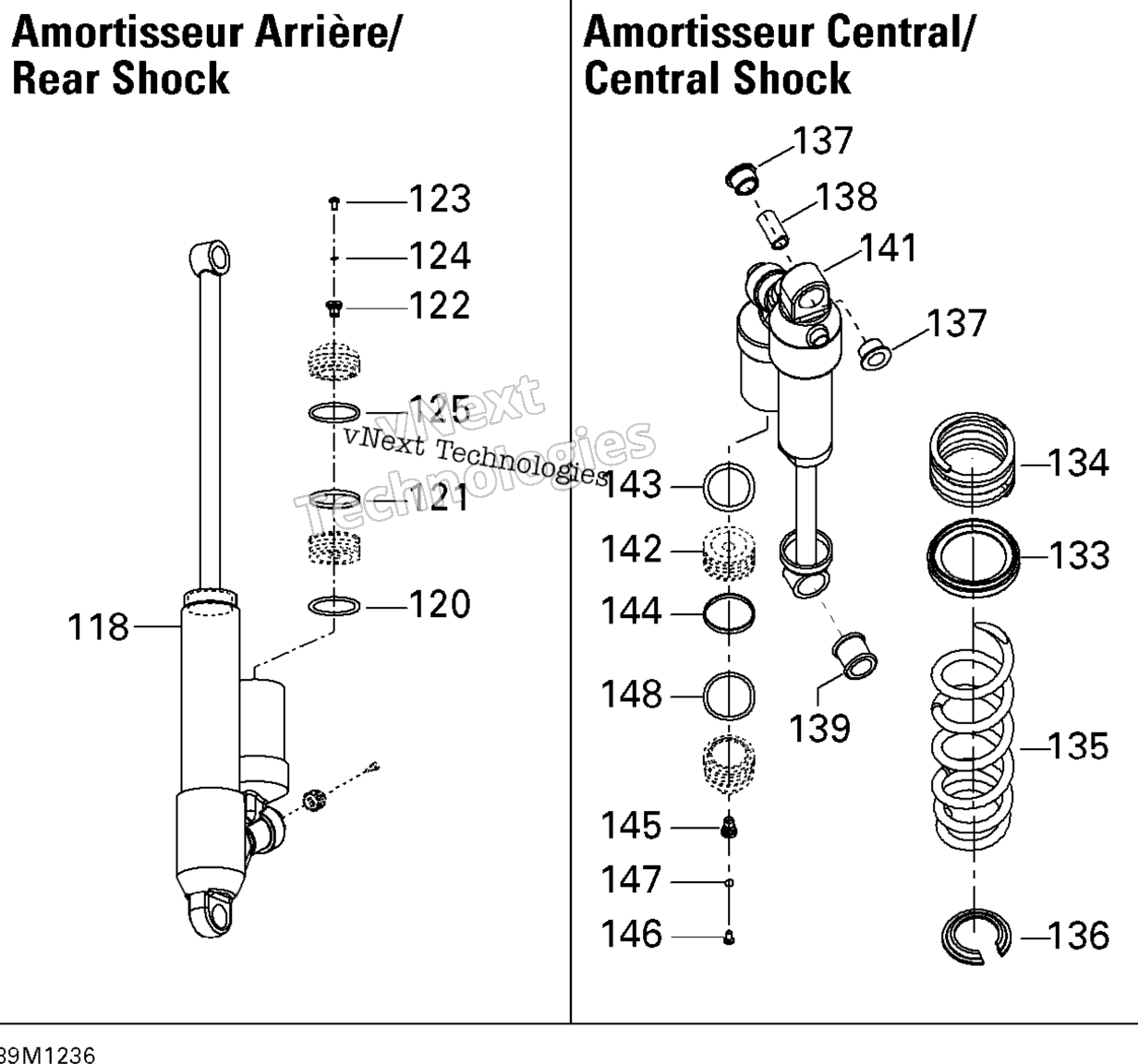 Задняя часть Suspension Shocks