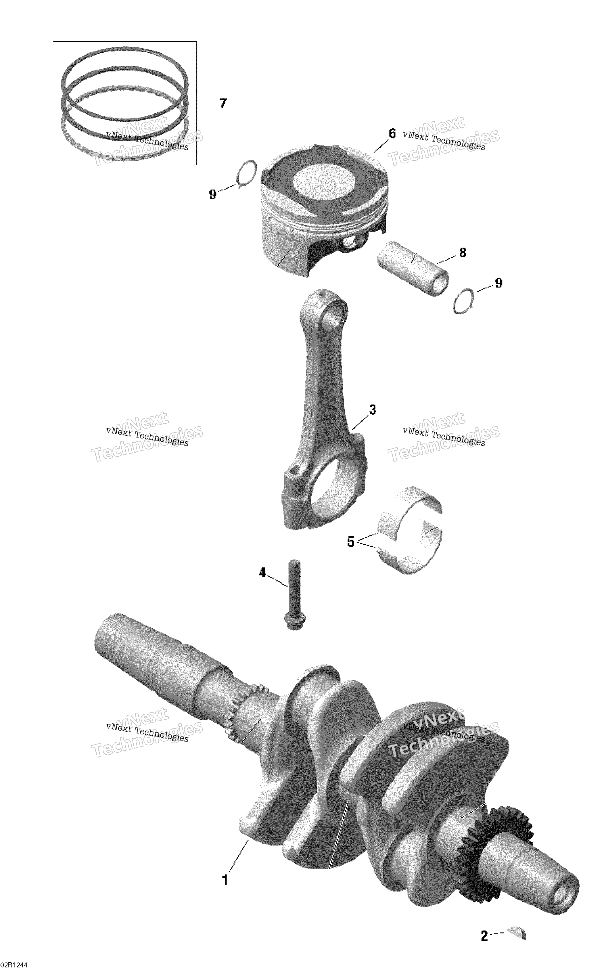 Коленчатый вал And Pistons