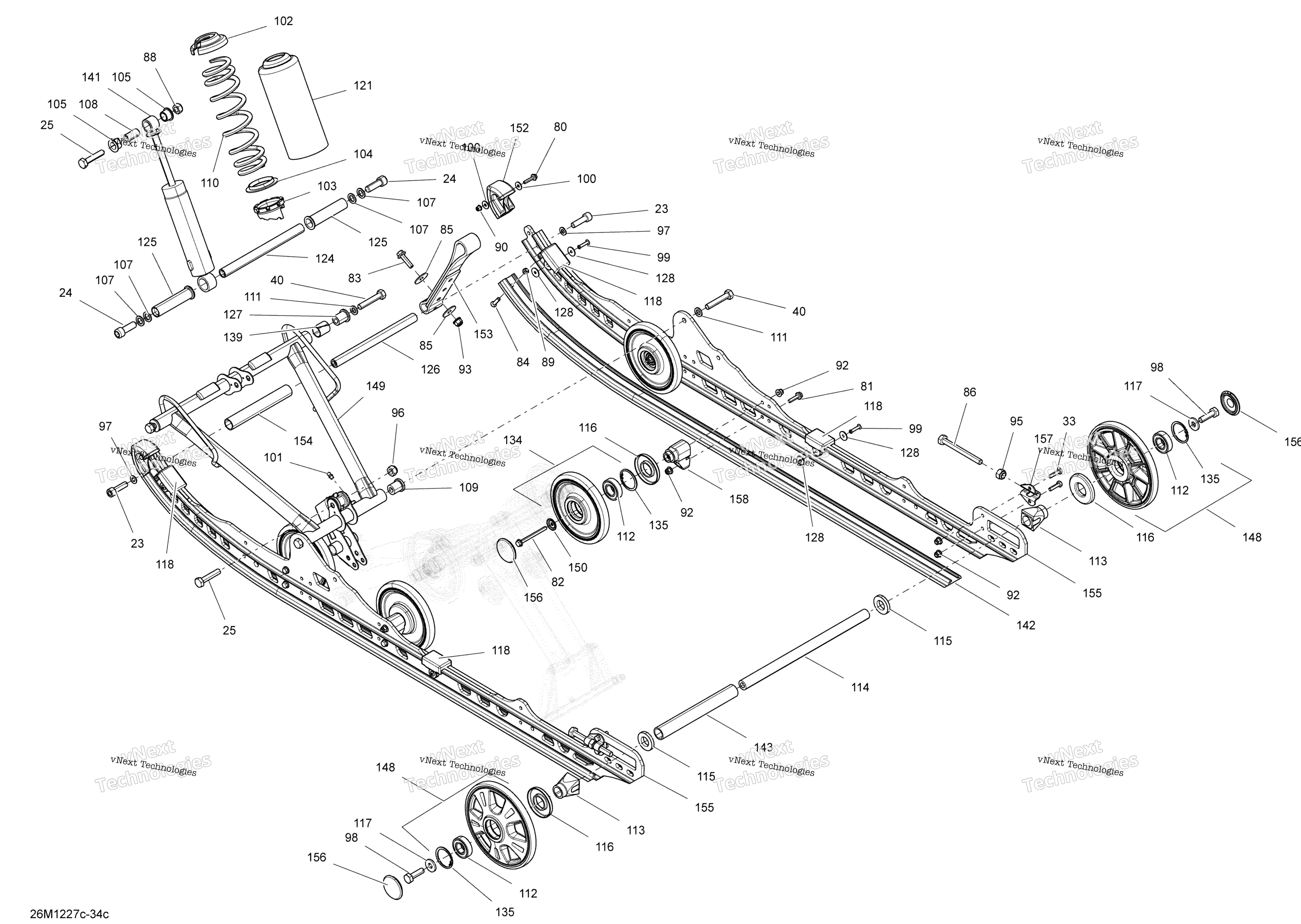 Задняя подвеска Base 137, Front Arm