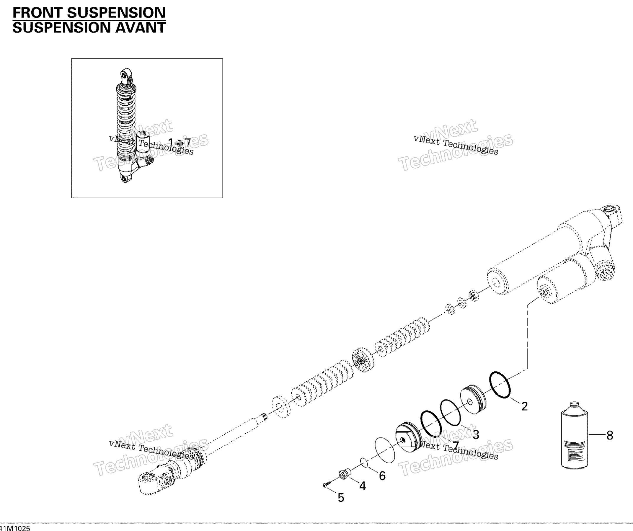 Take Apart Shock, передний