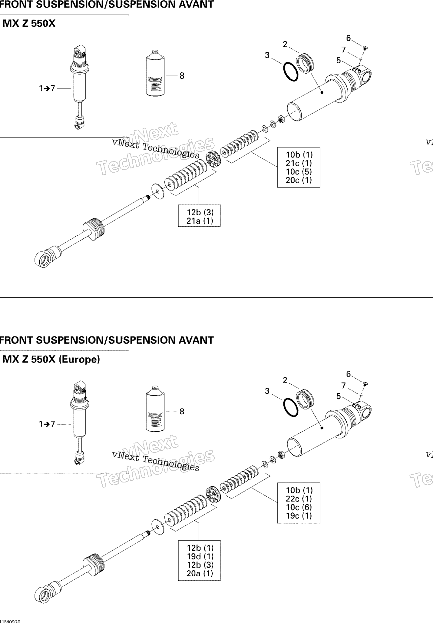 Take Apart Shock, передний
