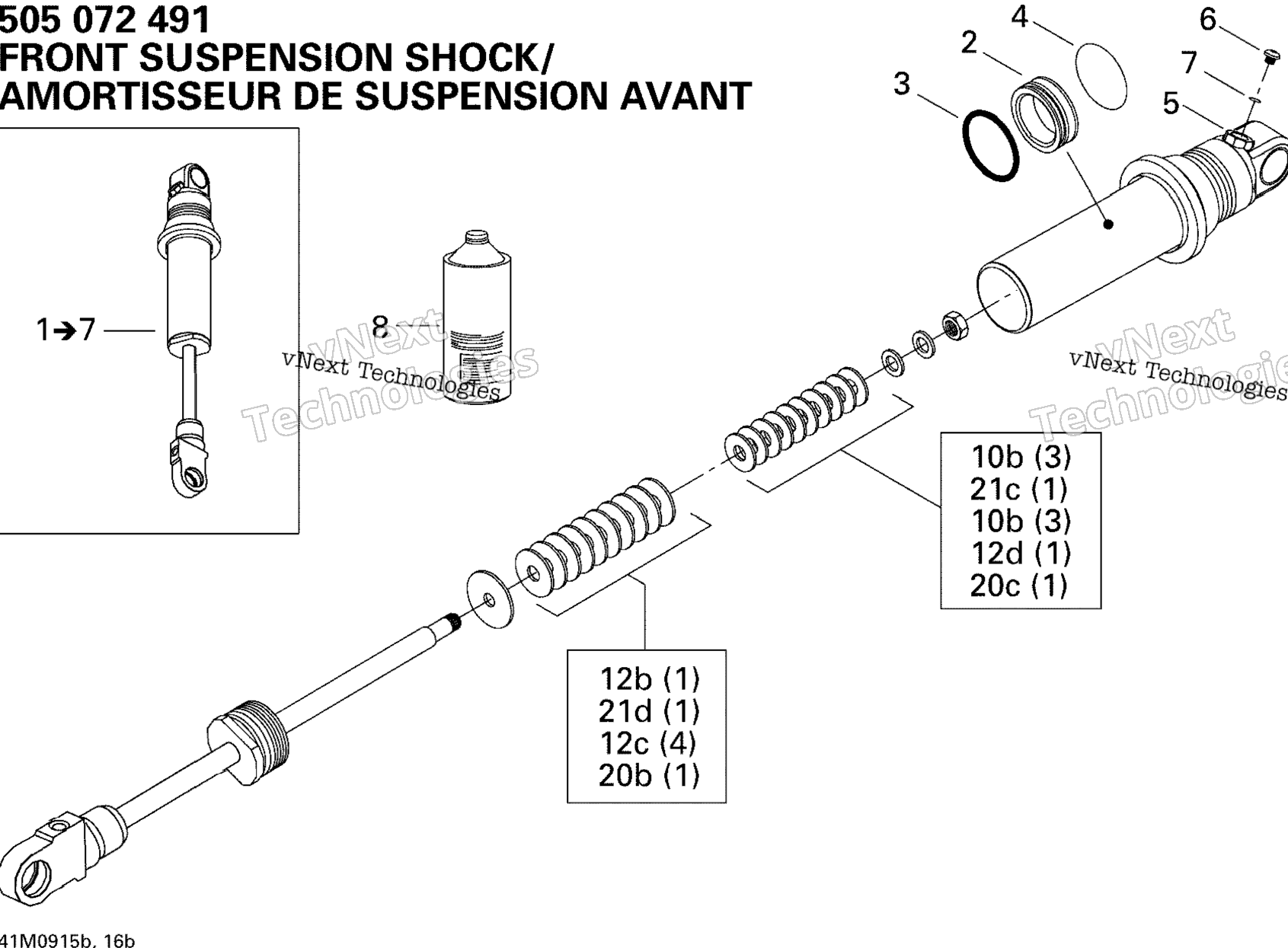 Take Apart Shock, передний X