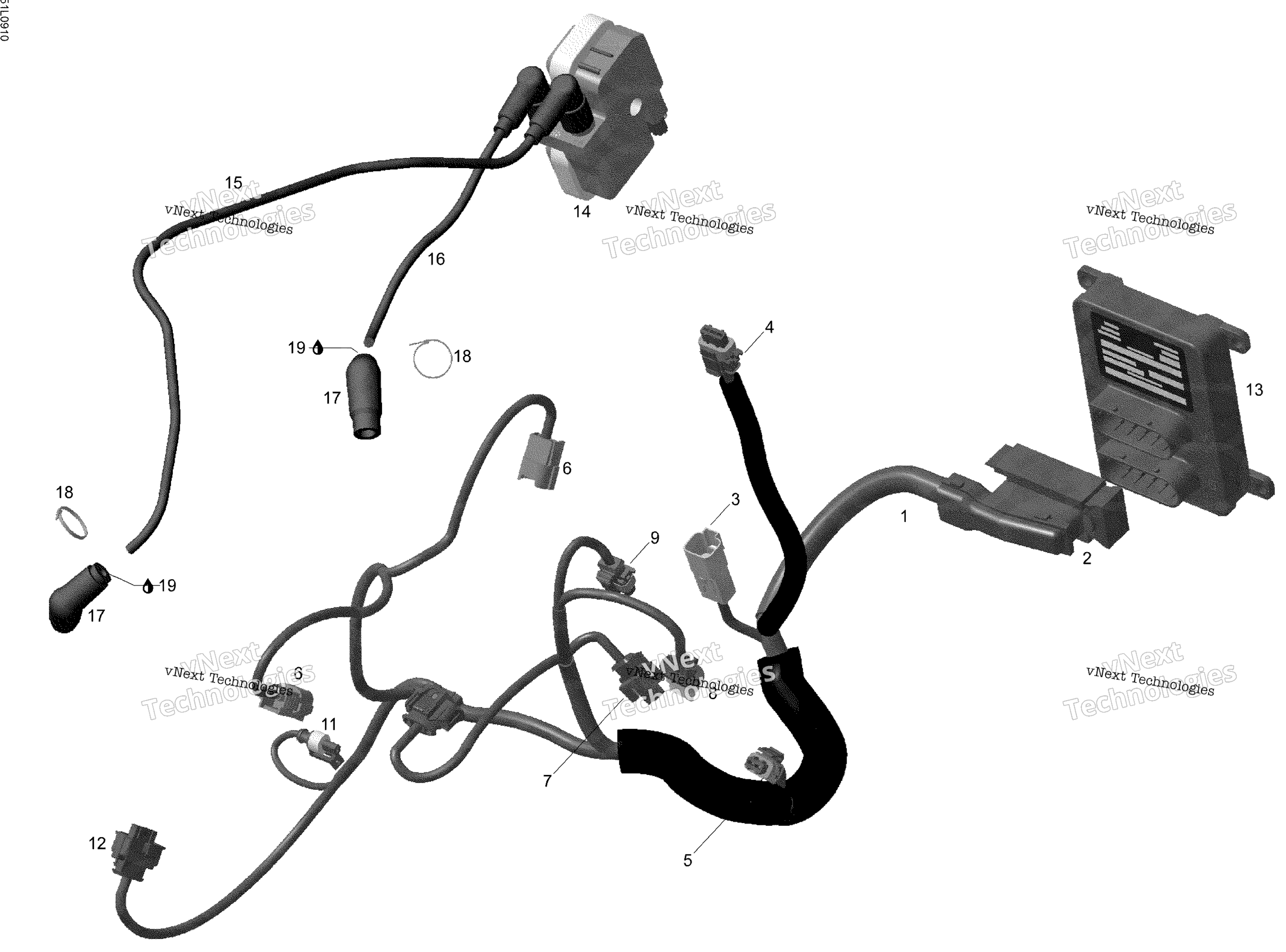 Двигатель Harness And Electronic Module