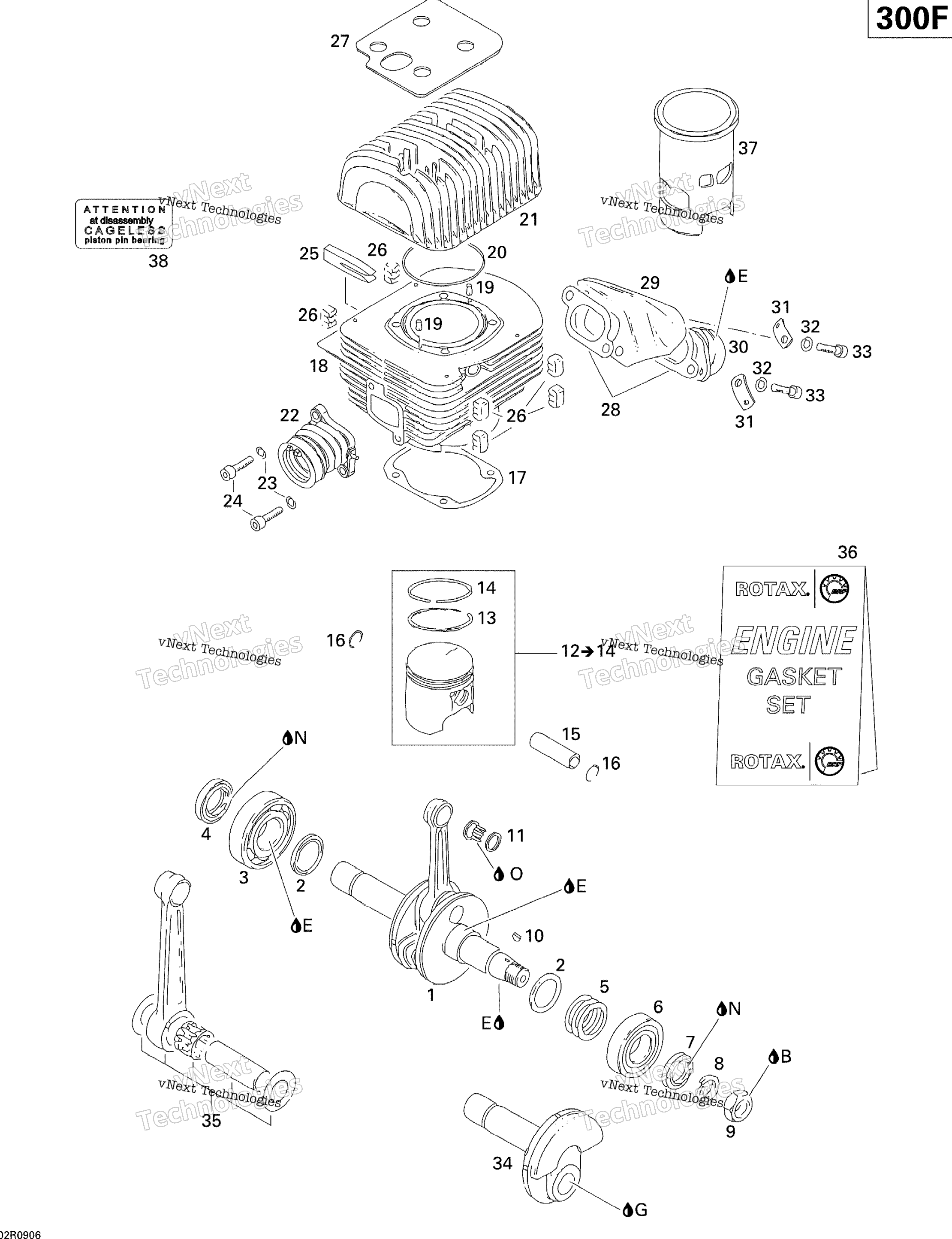 Crankshaft, поршень и цилиндр