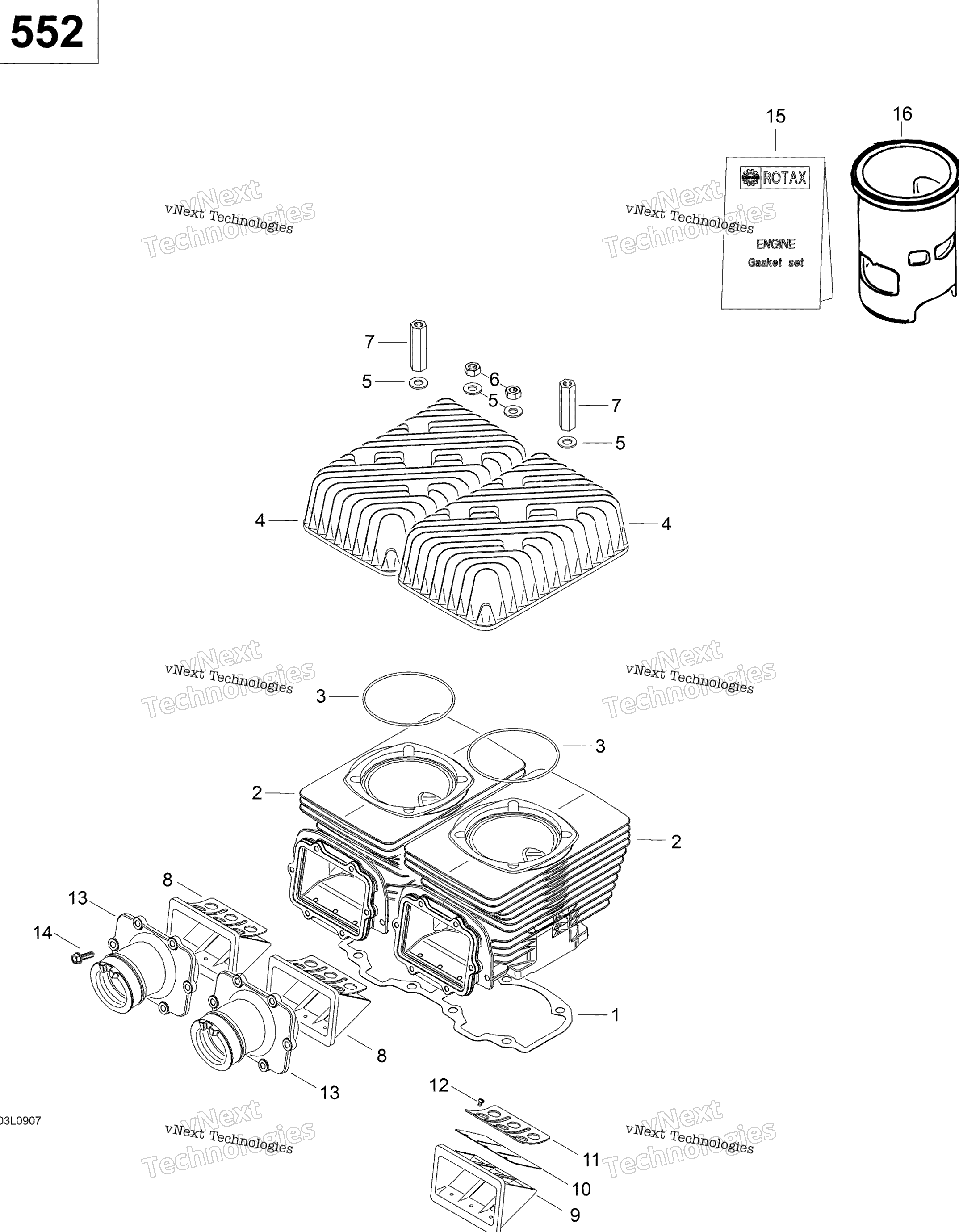 Цилиндр And Exhaust Manifold
