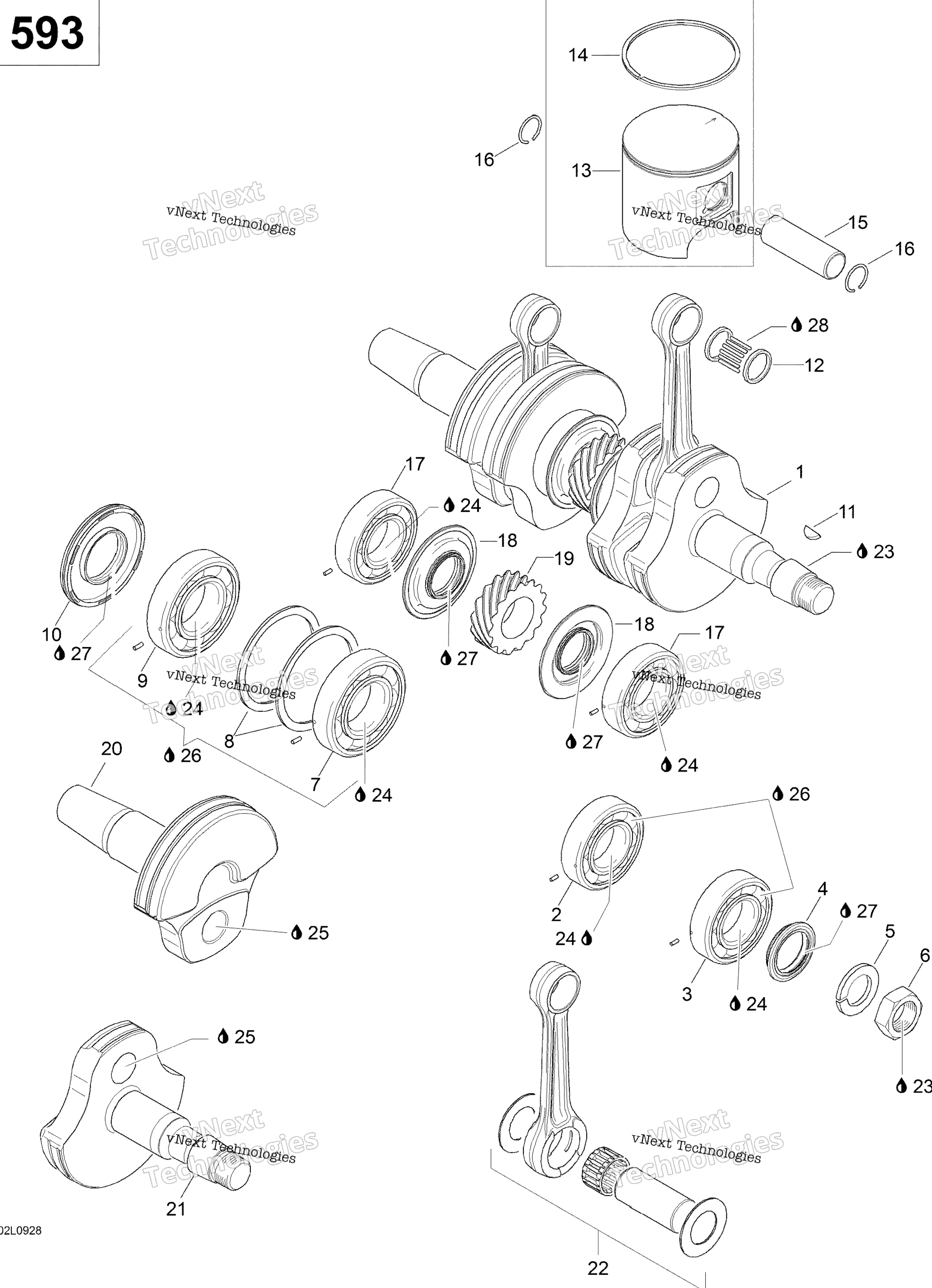 Коленчатый вал And Pistons