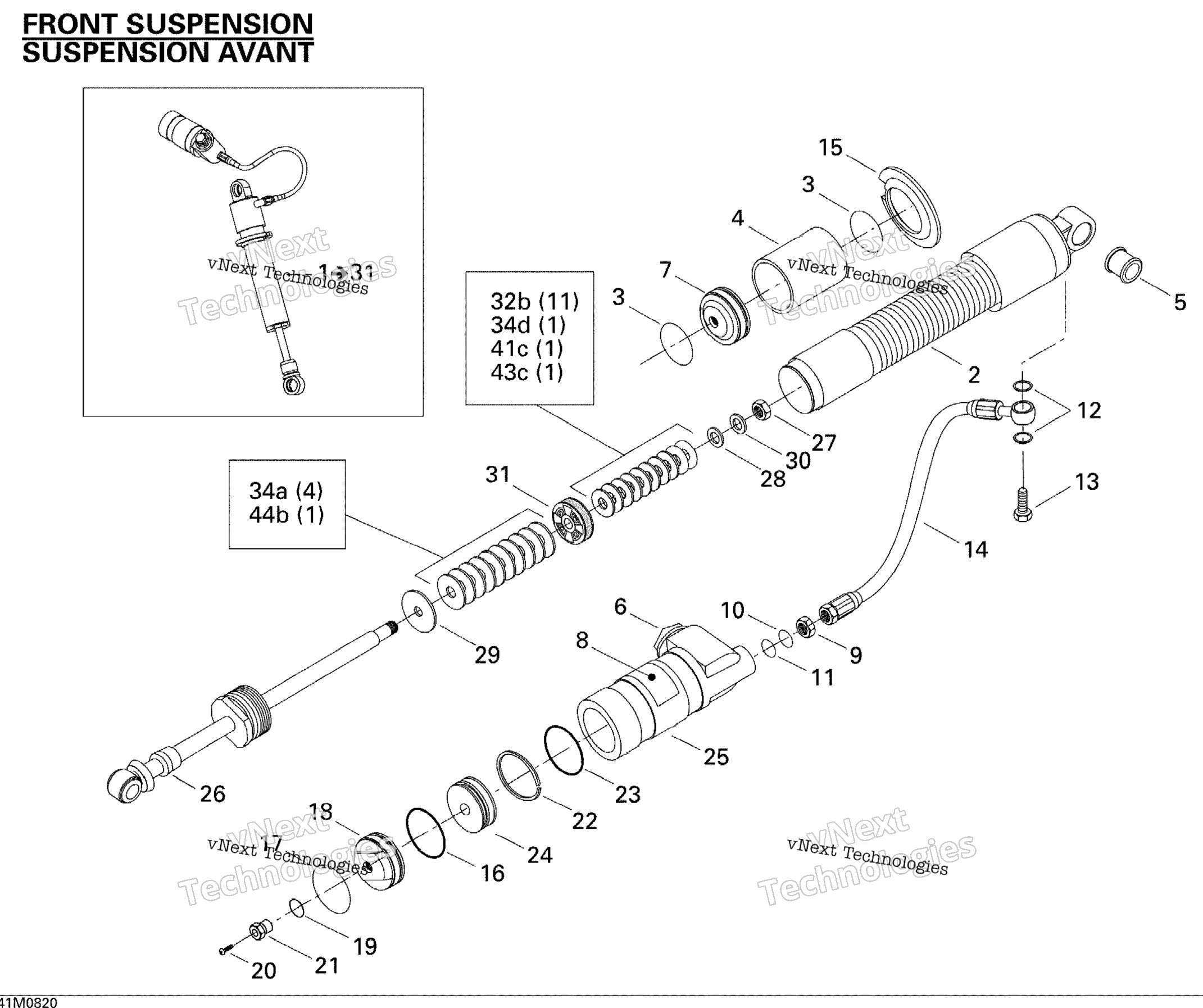 Take Apart Shock, передний