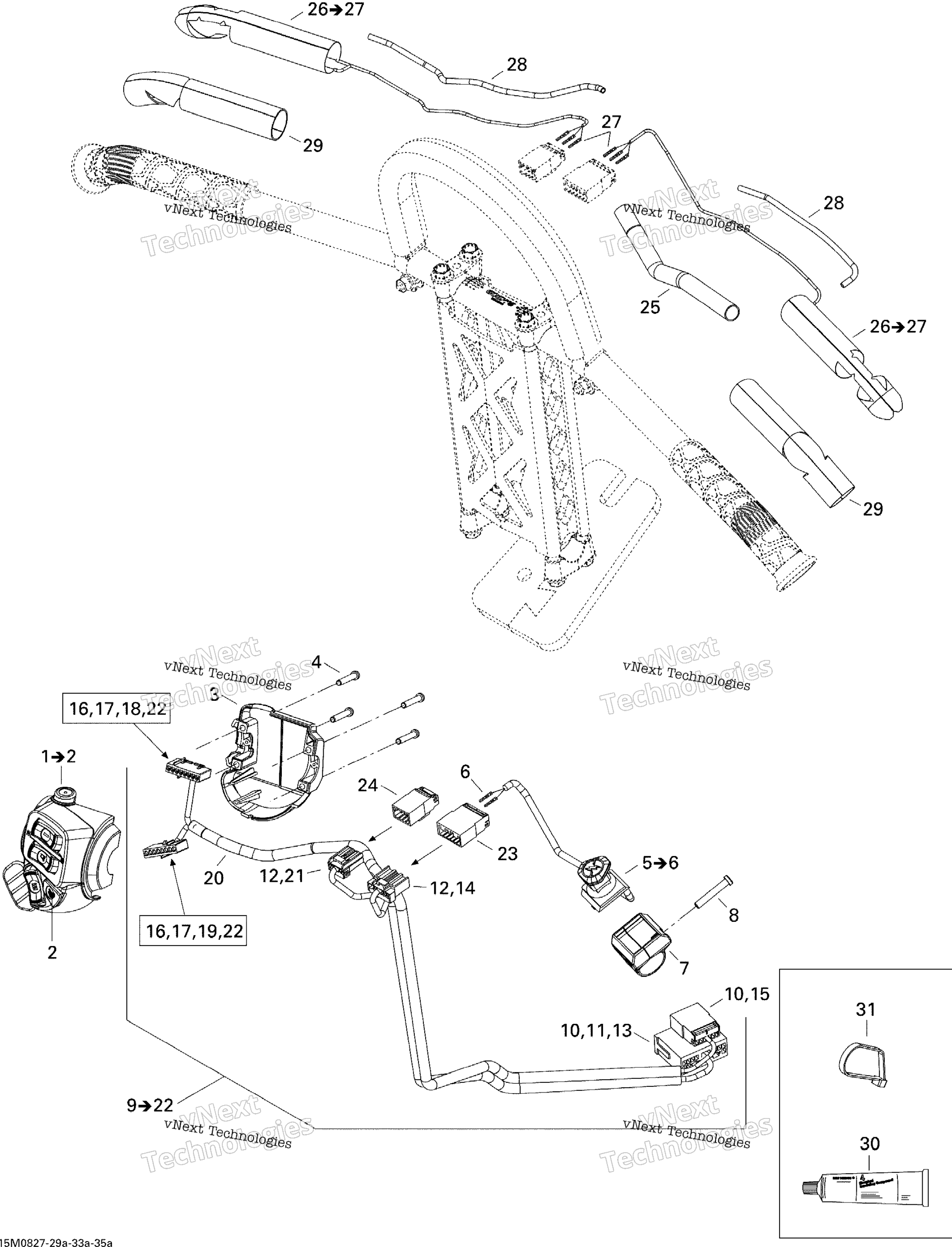 Рулевое управление Wiring Harness 800R