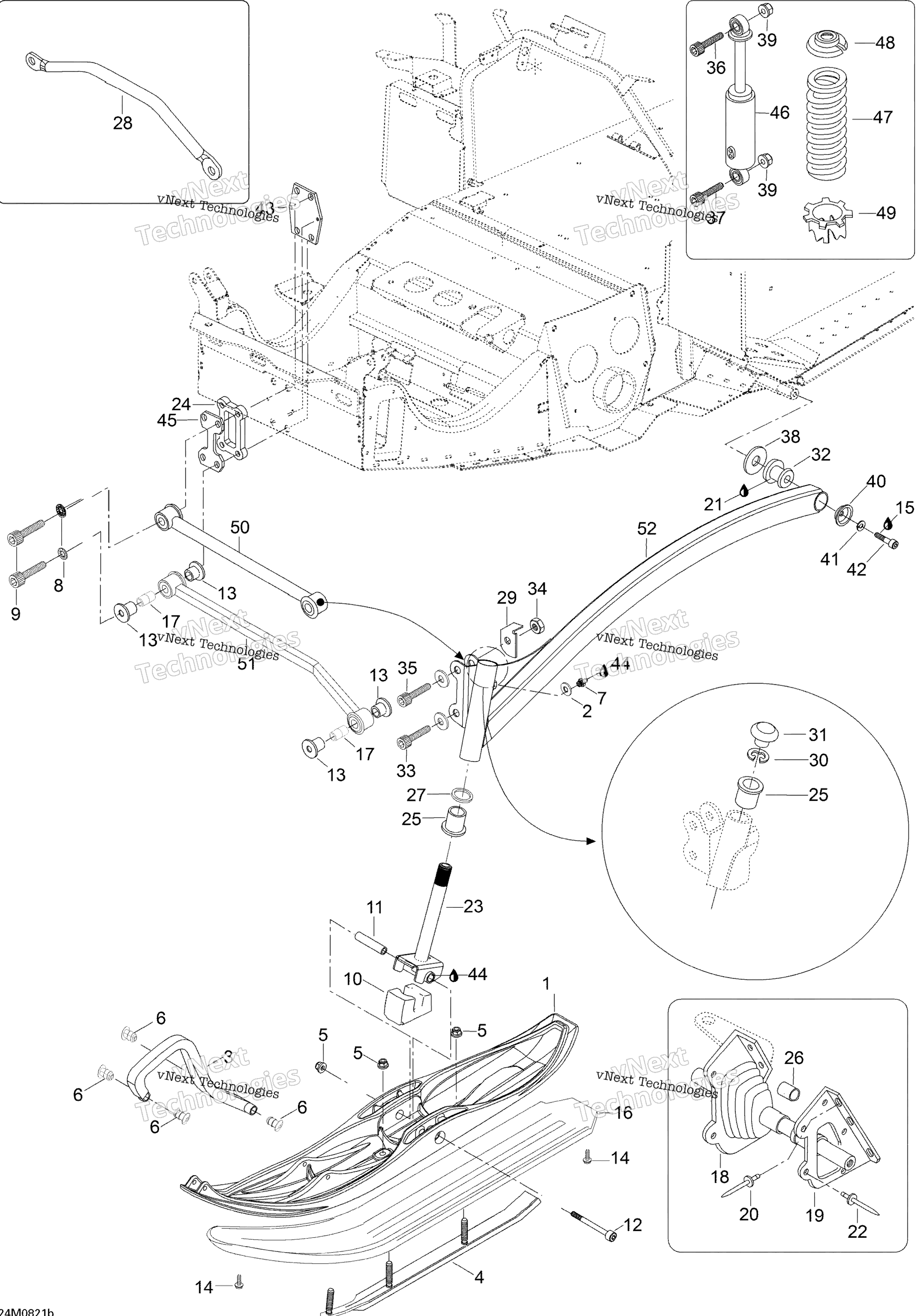 Передняя часть Suspension And Ski 600Ho Sdi
