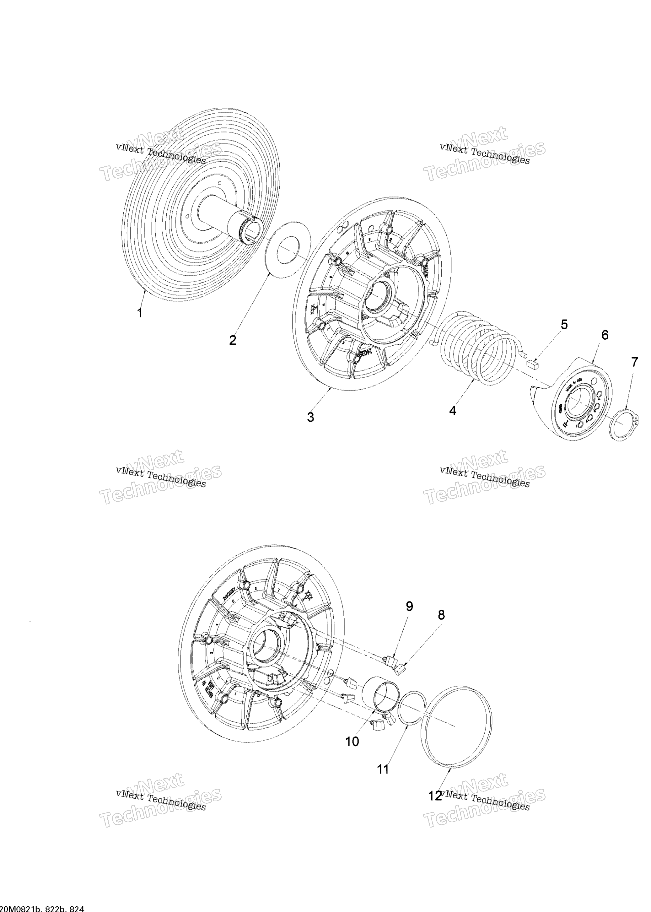 Ведомый Pulley Wt 600