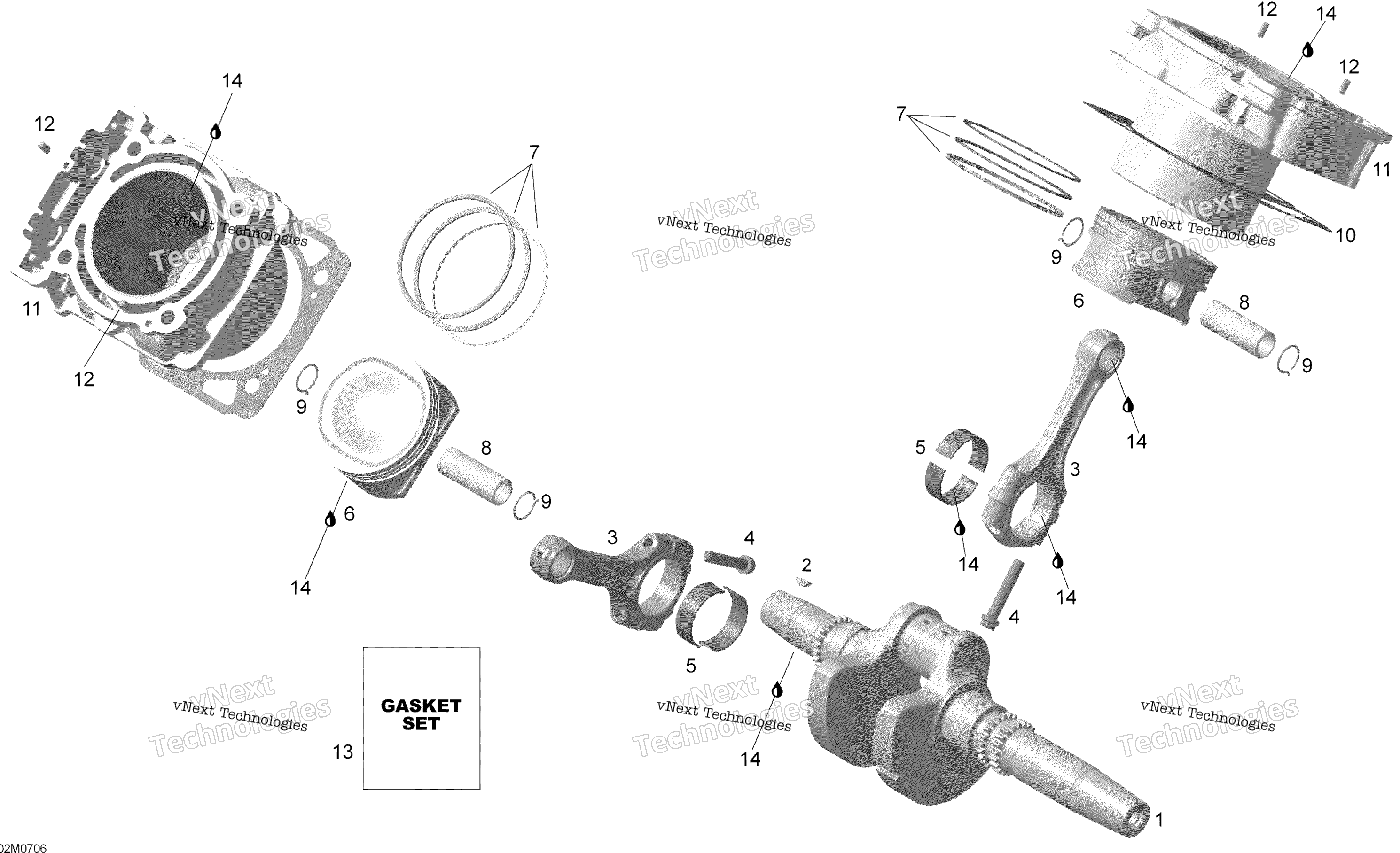 Коленчатый вал And Pistons