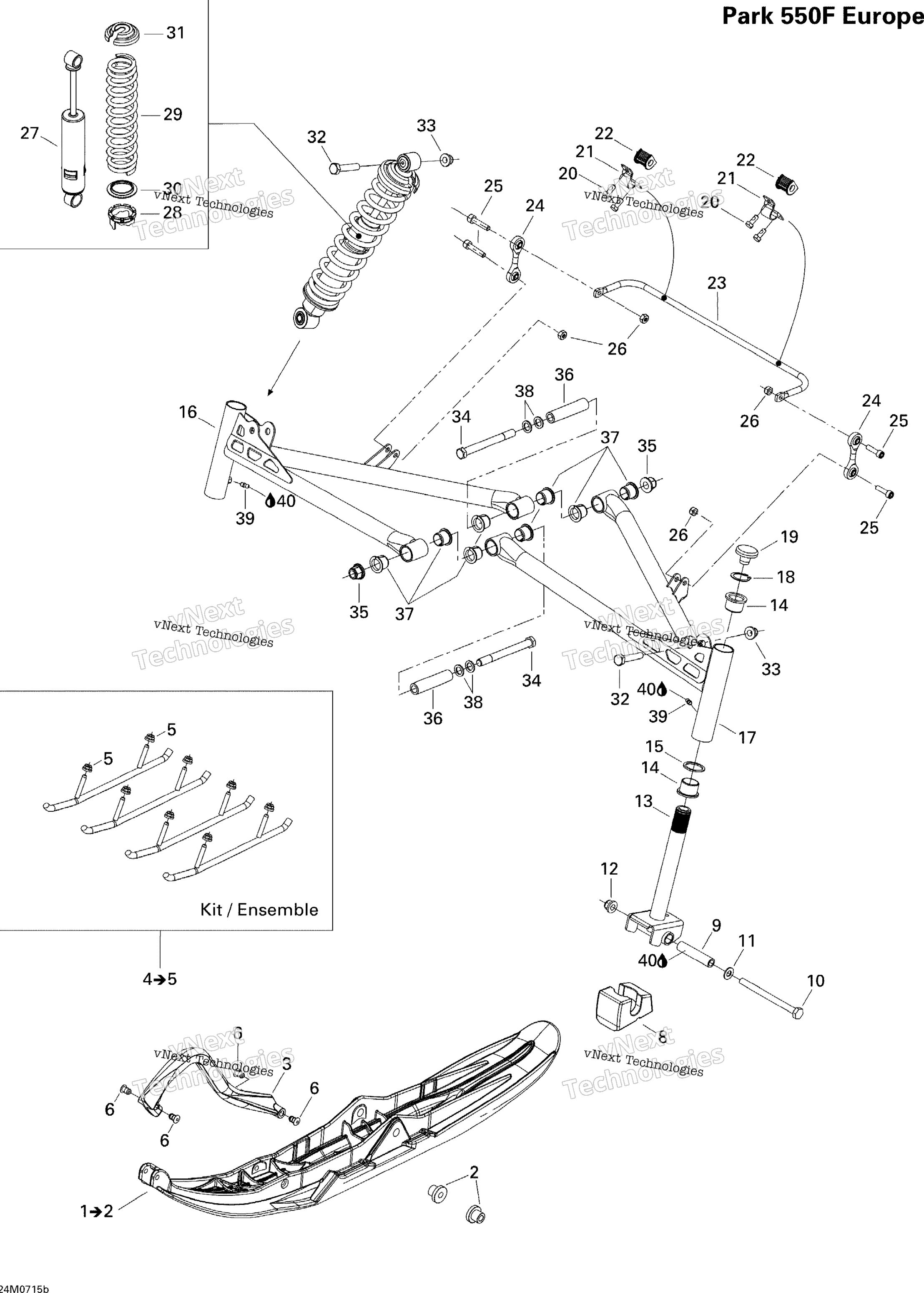 Передняя часть Suspension And Ski Eur