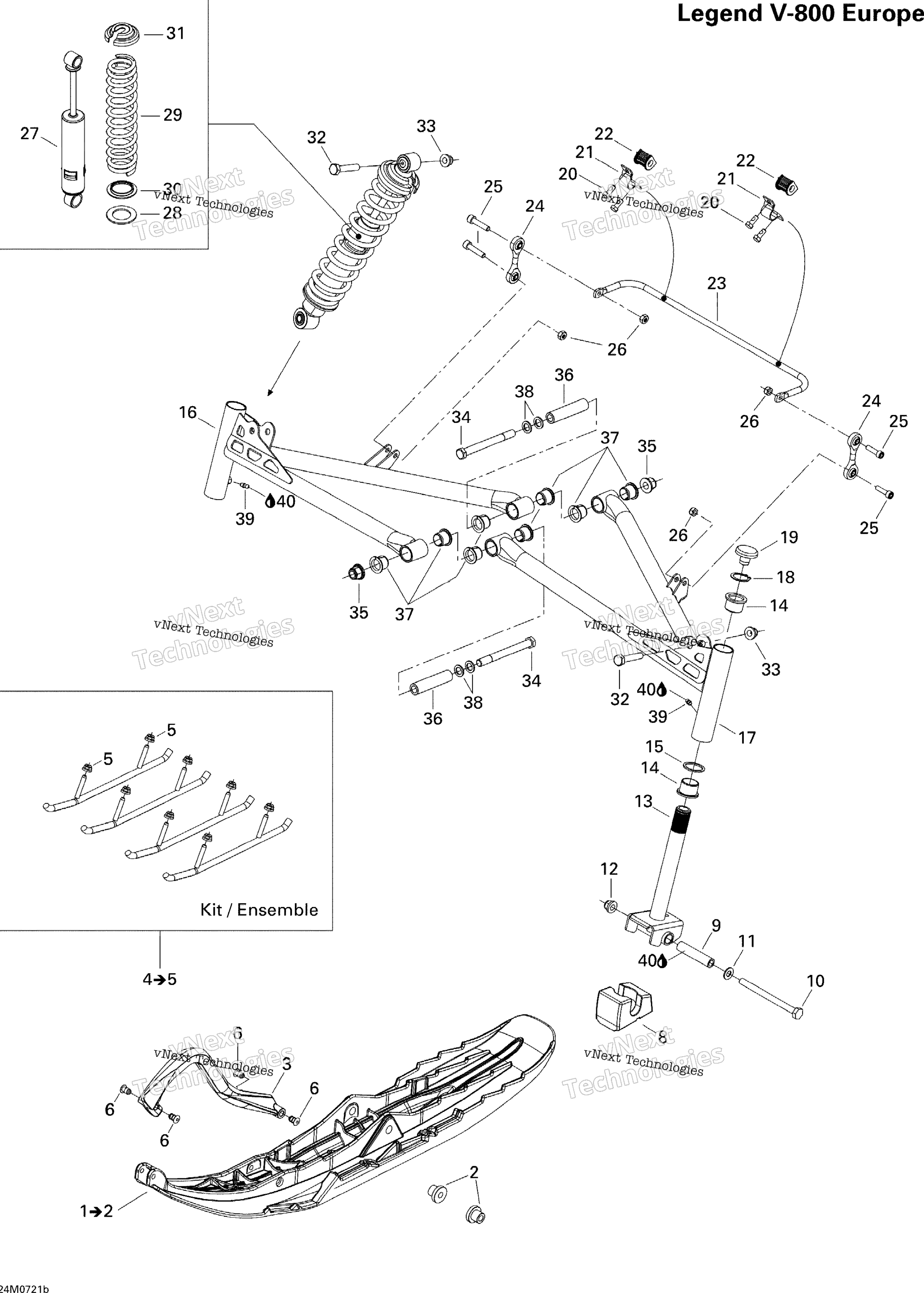 Передняя часть Suspension And Ski Eur