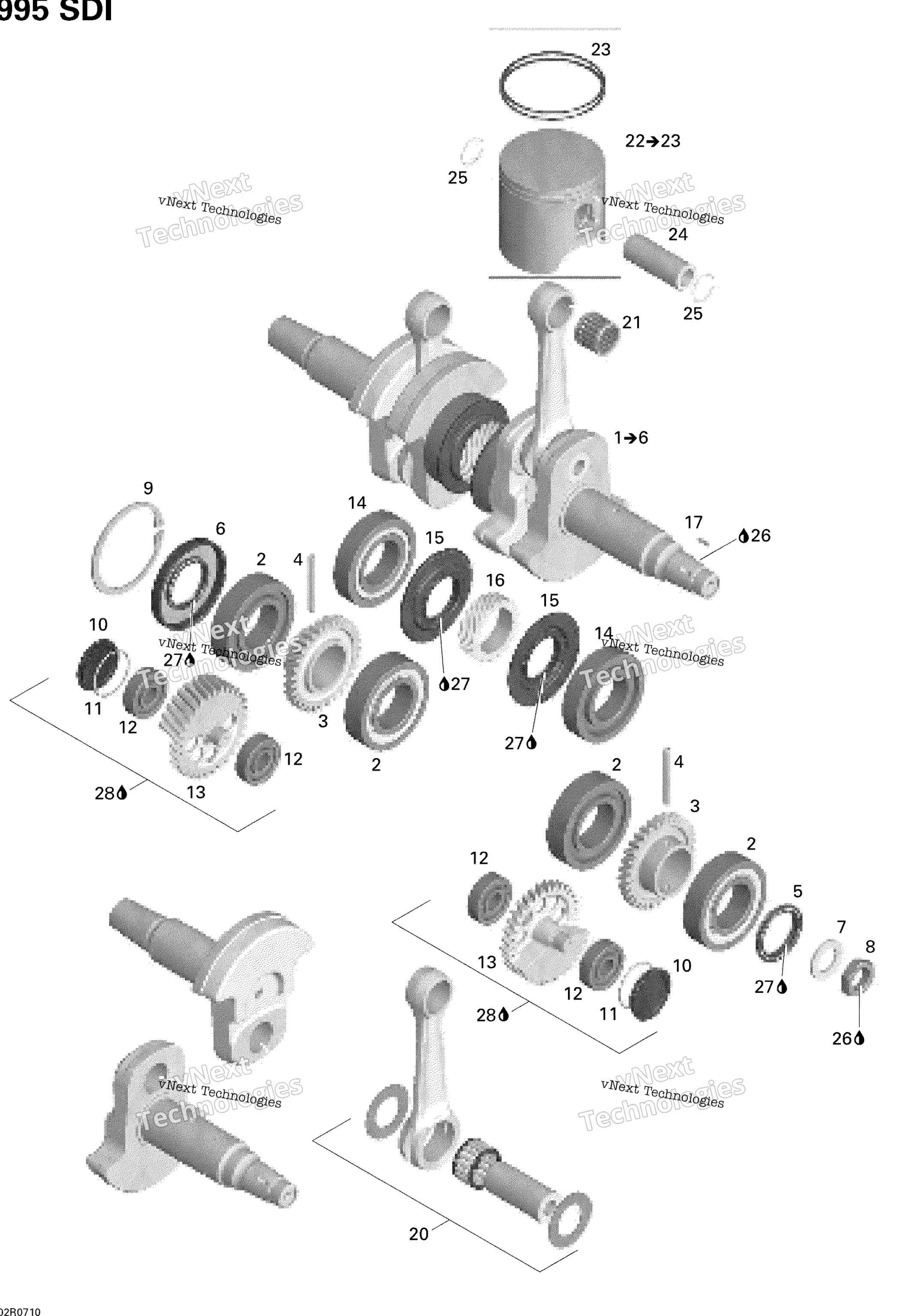 Коленчатый вал And Pistons