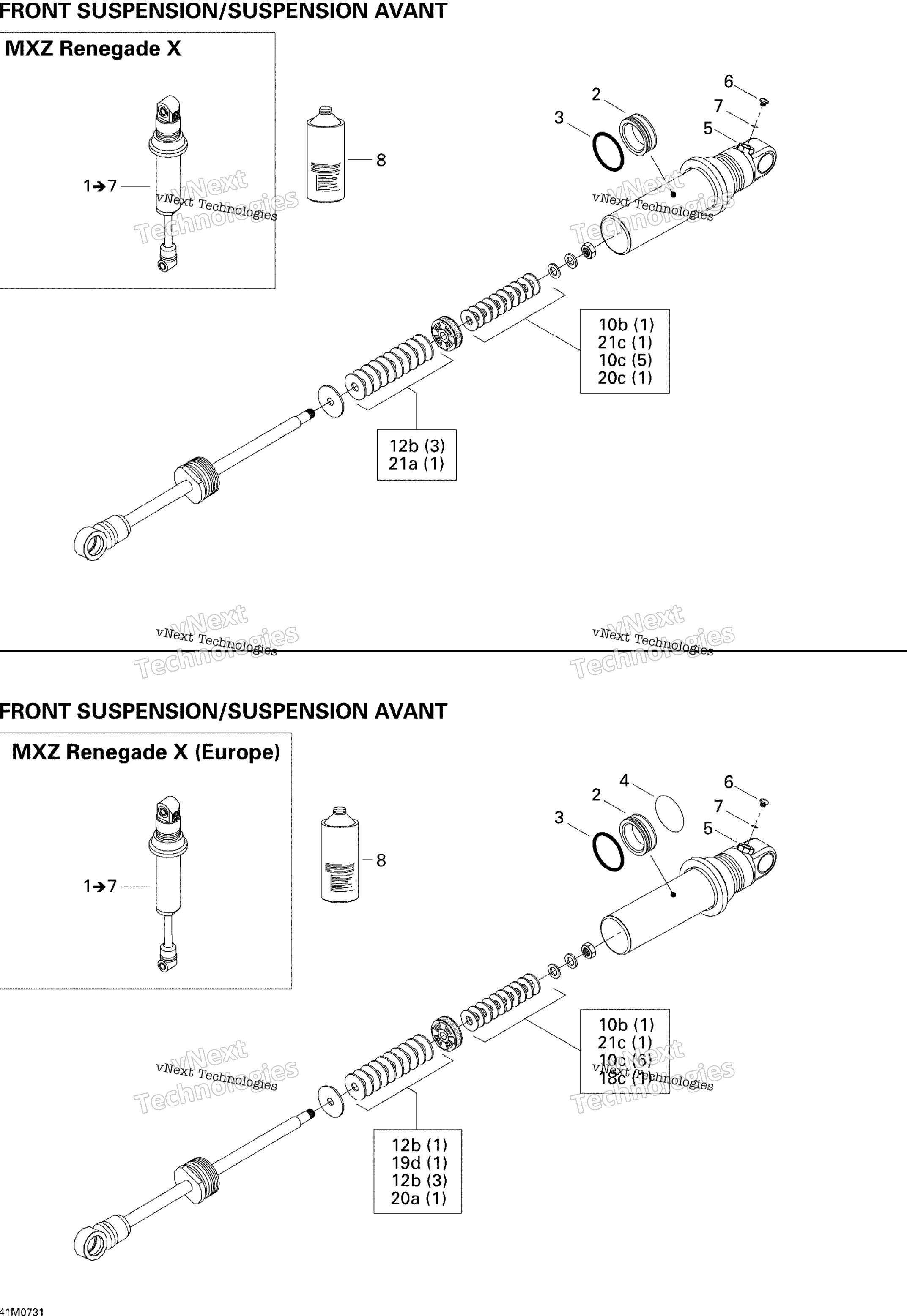 Take Apart Shock, передний