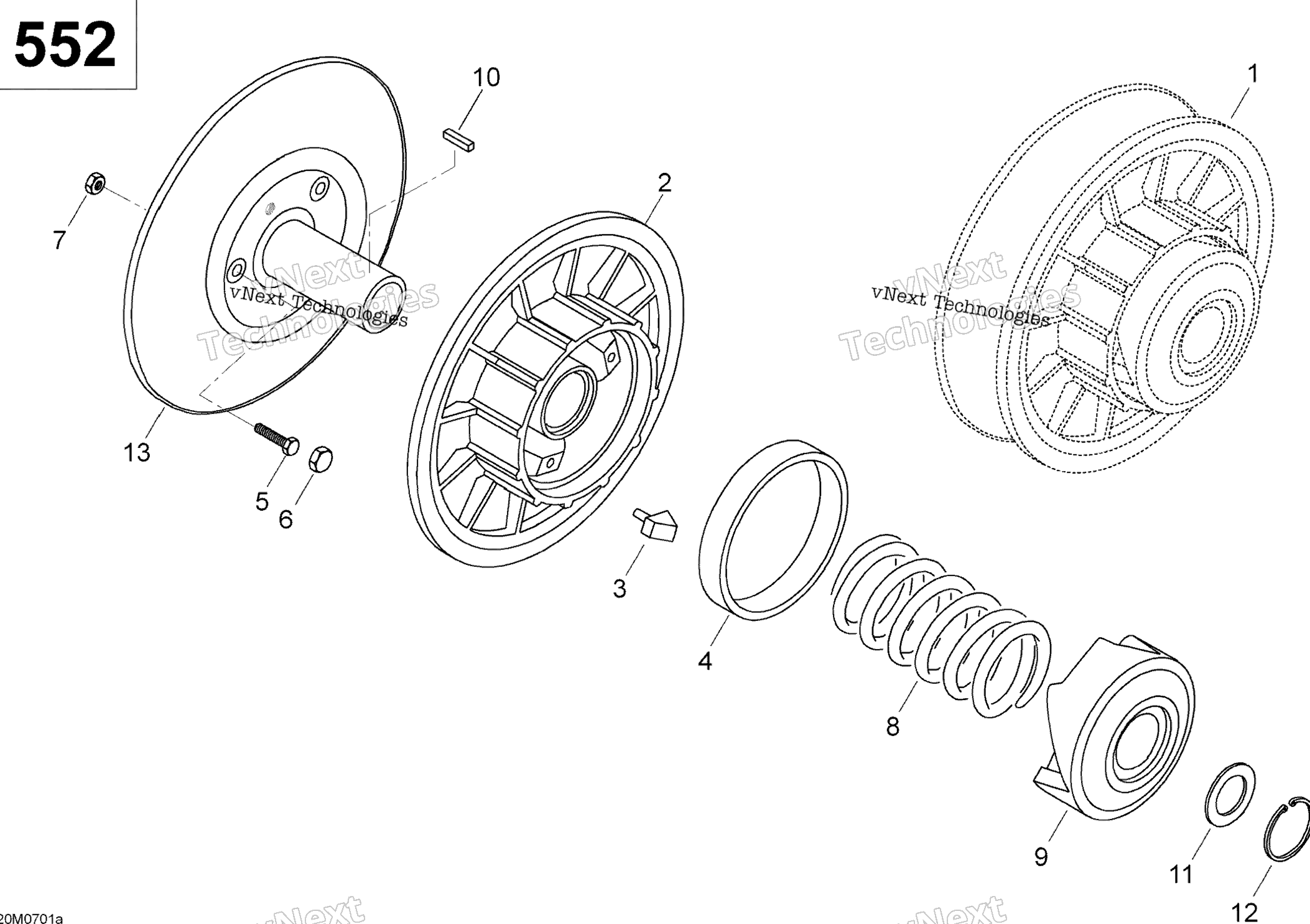 Ведомый Pulley 550F Suv