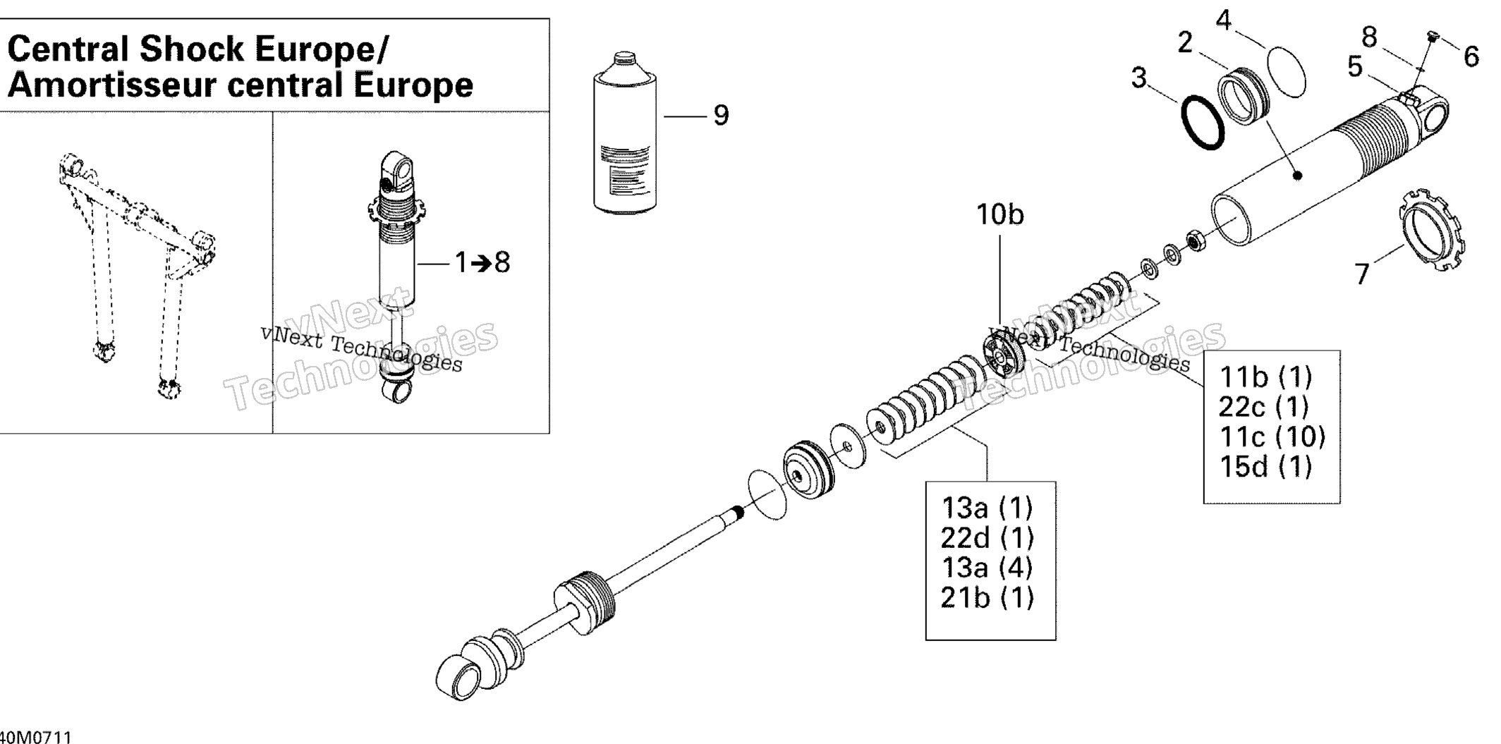 Take Apart Shock, задний Европа